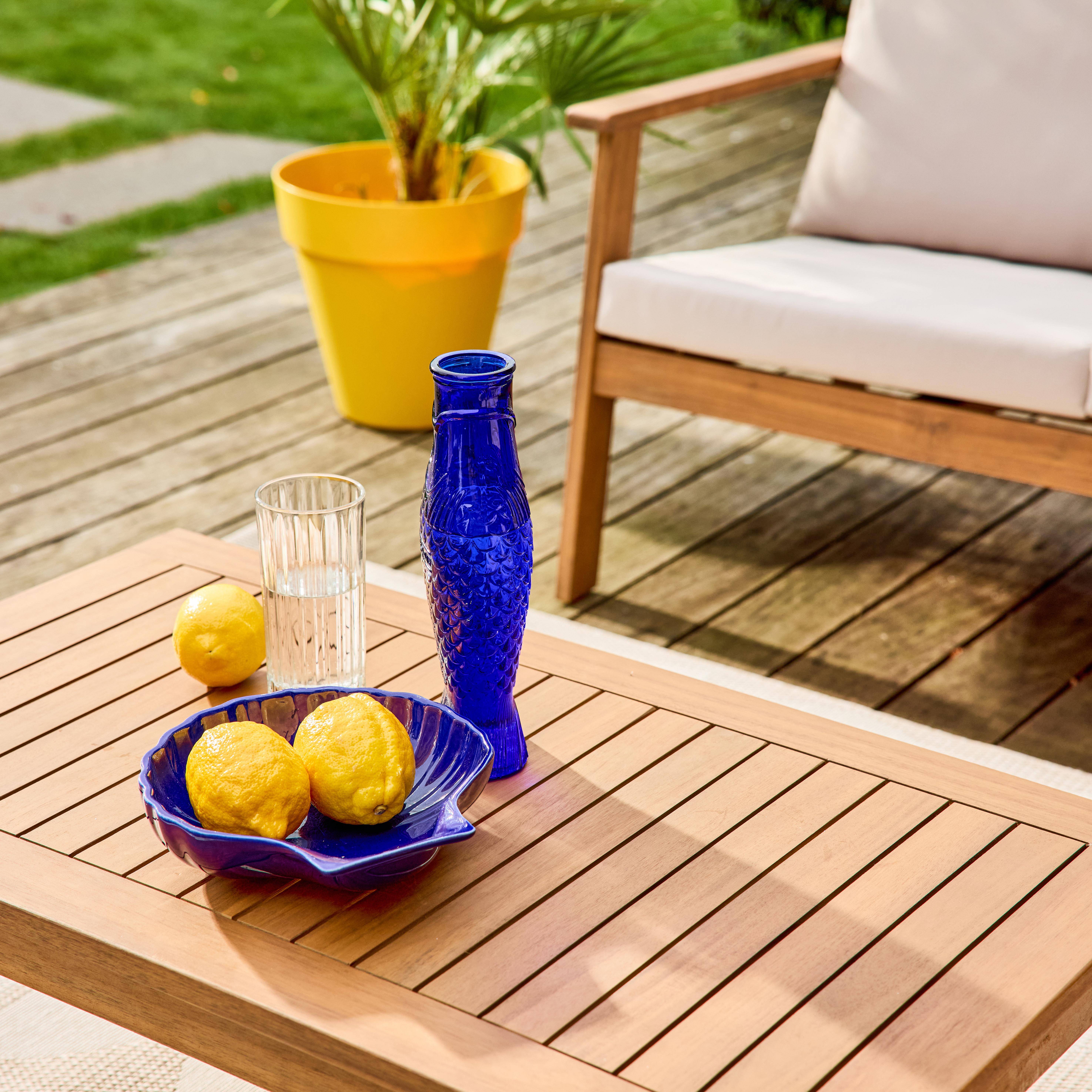 Salon de jardin bois d'acacia 4 places beige - Owana,sweeek,Photo5