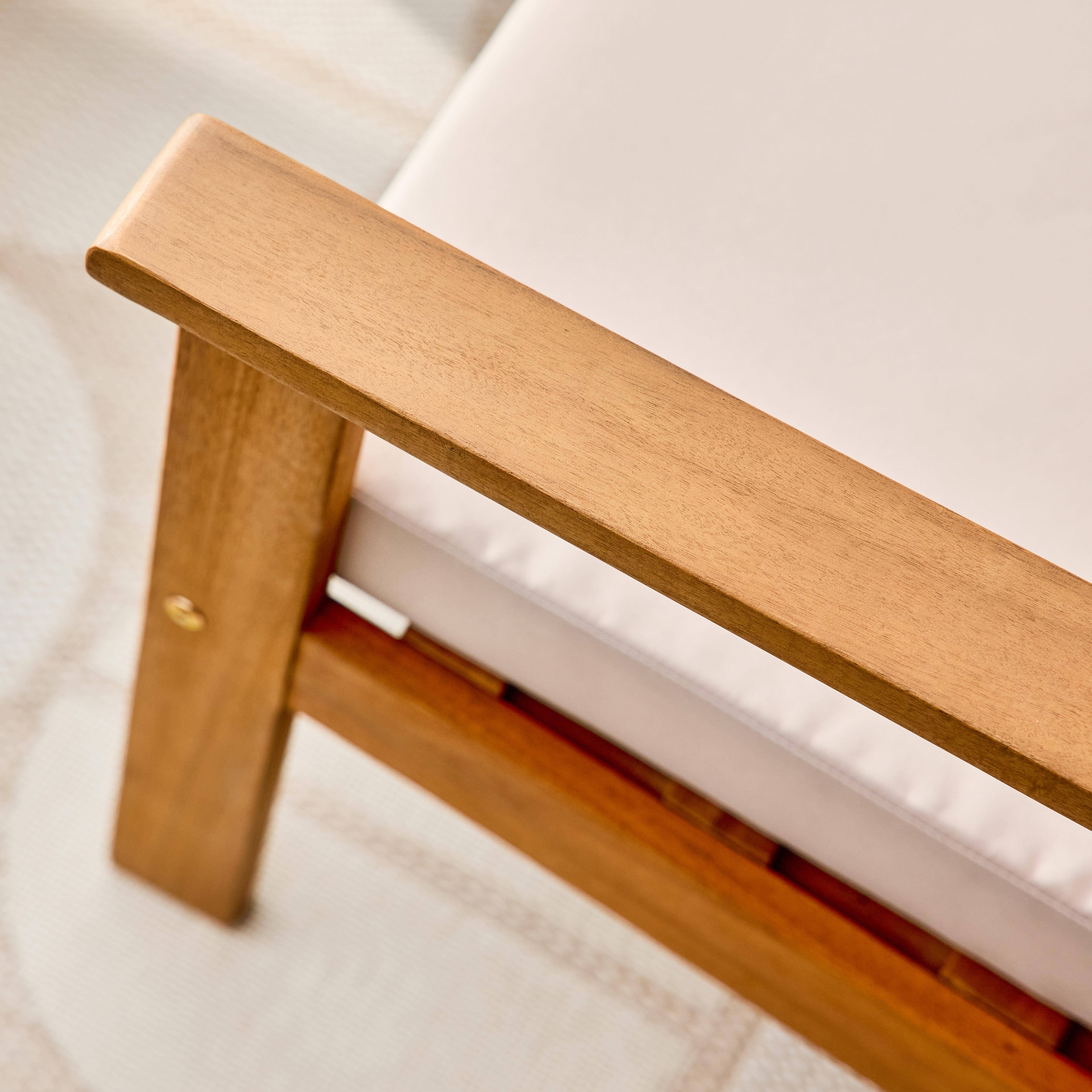 Salon de jardin bois d'acacia 4 places beige - Owana,sweeek,Photo3