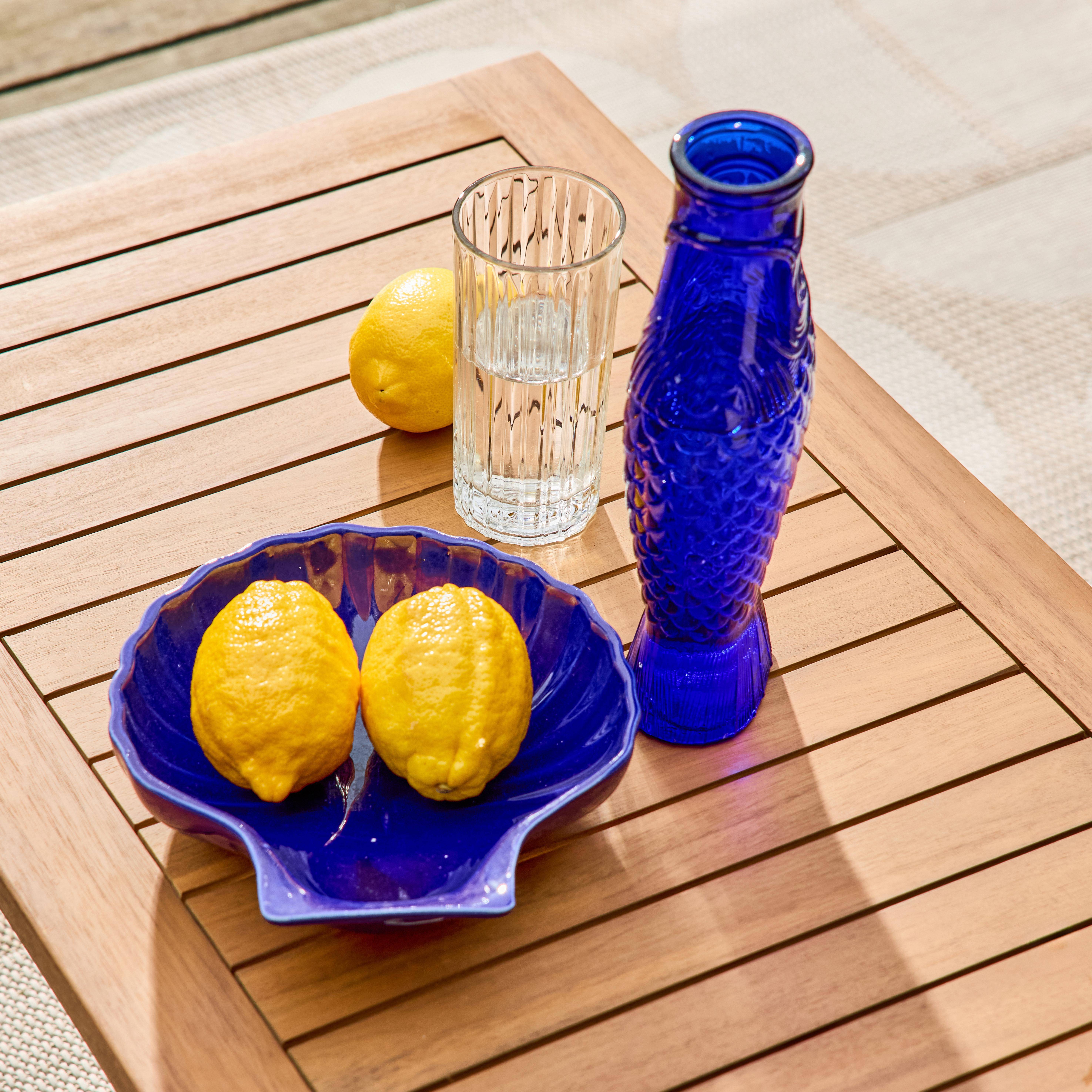 Salon de jardin bois d'acacia 4 places beige - Owana Photo4