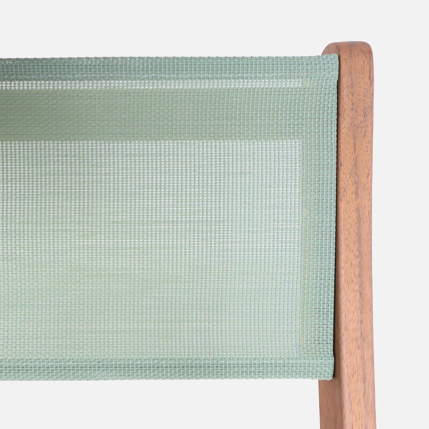Mesa de jardim bistrô infantil de madeira de acácia com 2 cadeiras Verde cinzento - 54x43x33 cm,sweeek,Photo6