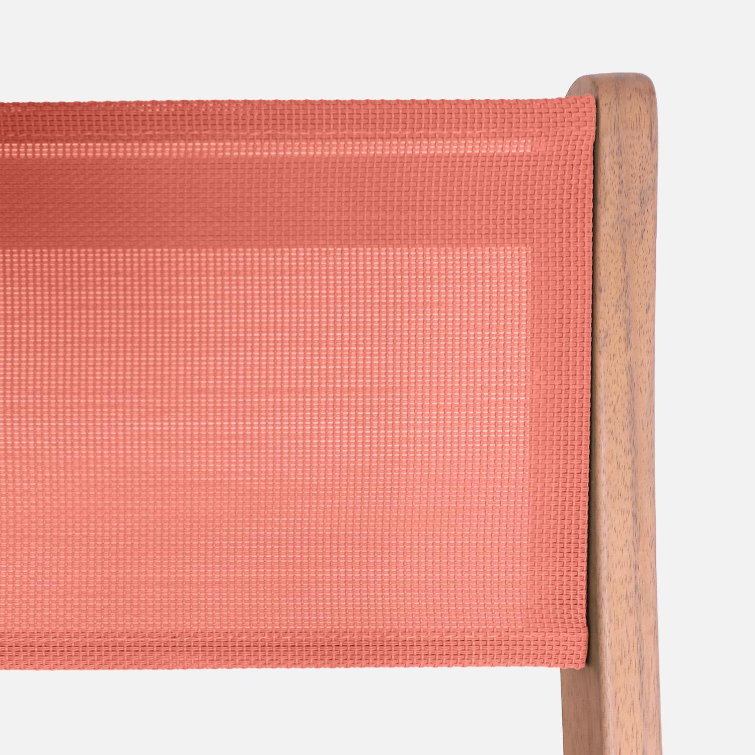 Kinder tuintafel met 2 stoelen van acaciahout bistrostijl terracotta - Elise,sweeek,Photo3