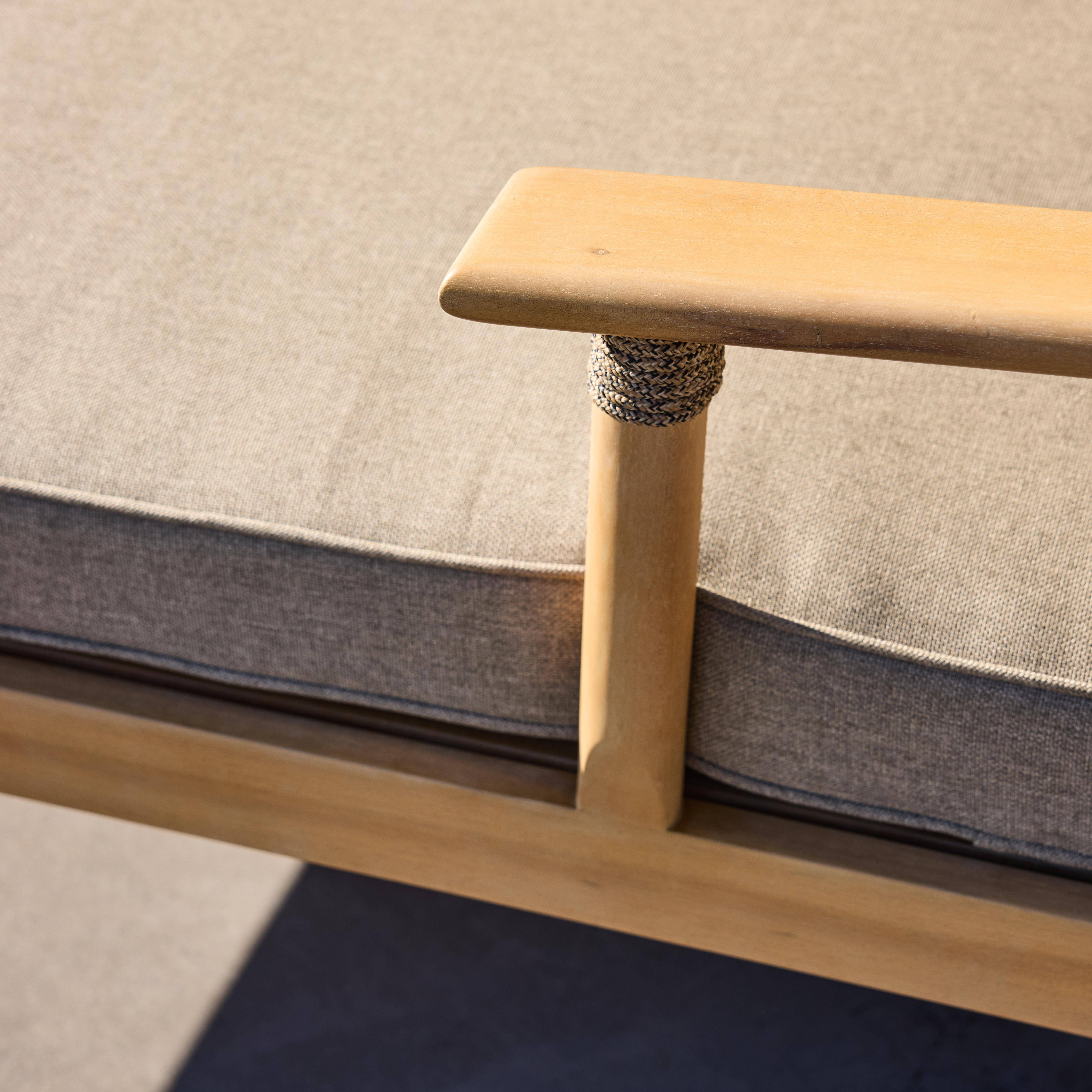 Lot de deux bains de soleil bois d'acacia et cordage marron - Cordelia,sweeek,Photo4