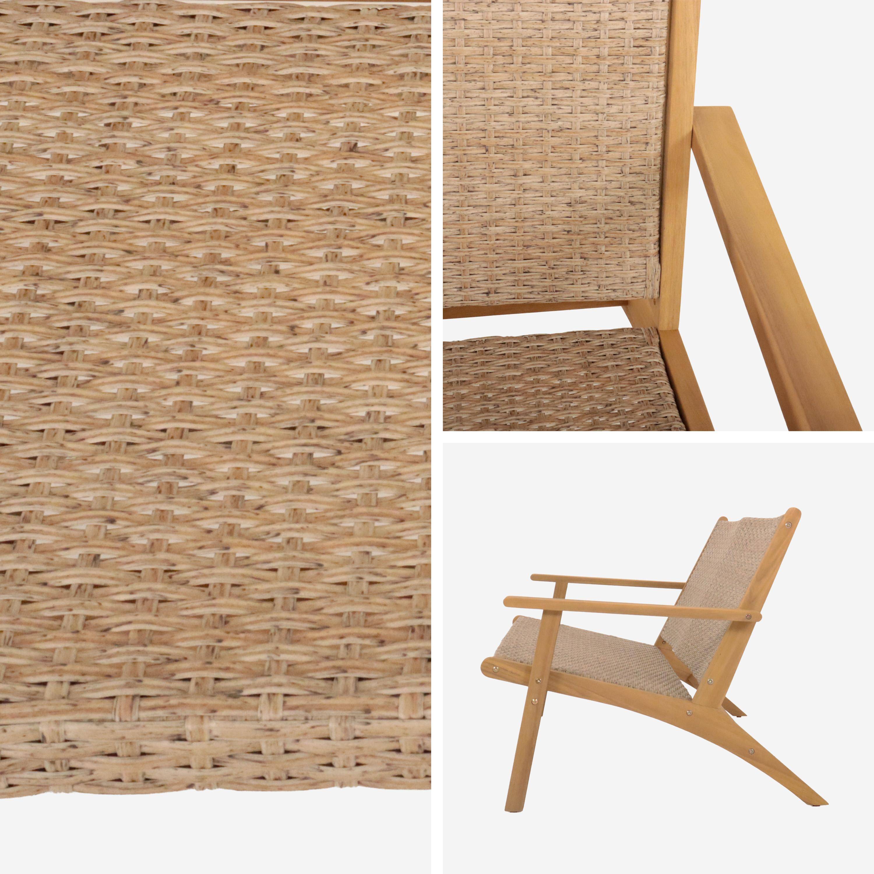 Banc de jardin bois d'acacia 2 places couleur teck - Belize  Photo4