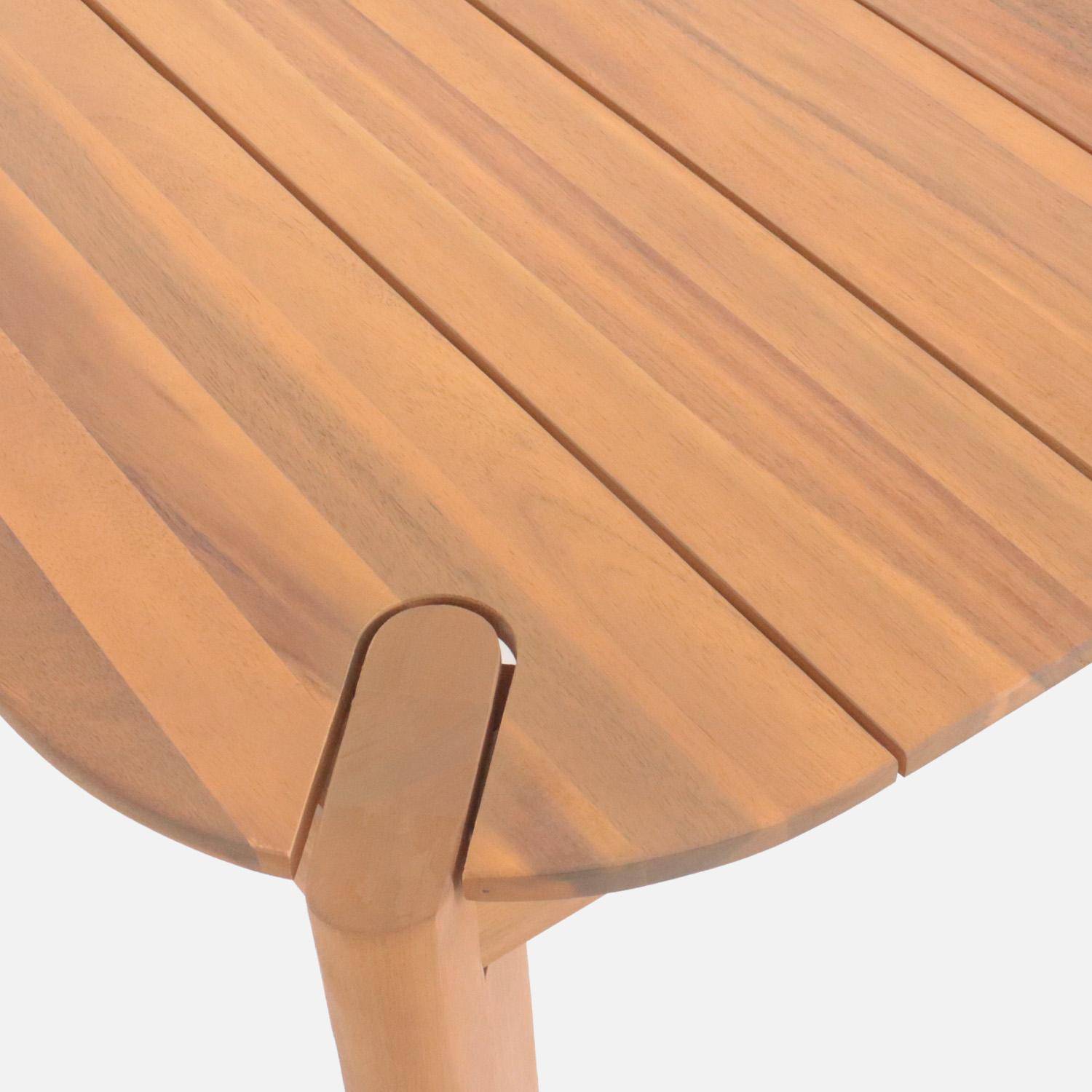 Table de jardin bois d'acacia 6 places 200cm naturel - Ondra Photo3