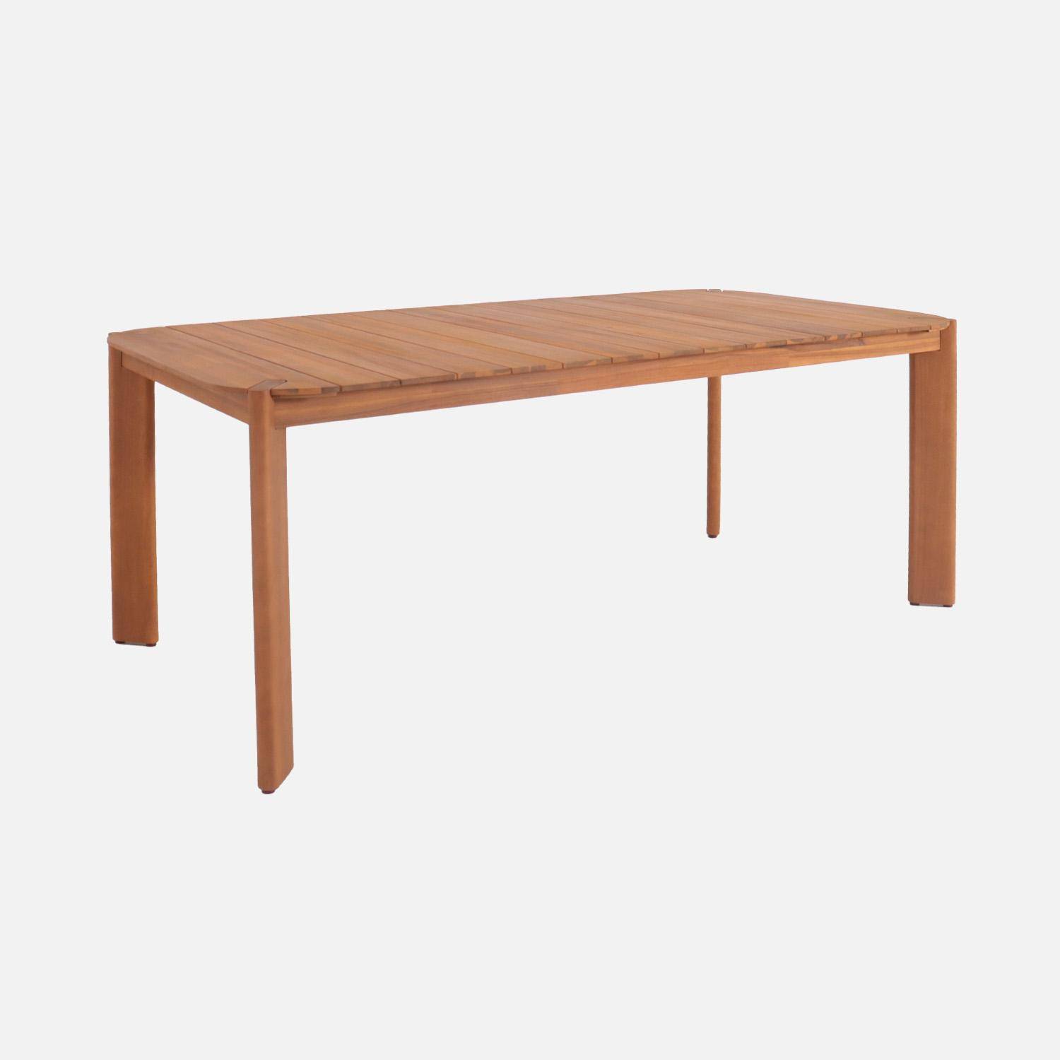 Table de jardin bois d'acacia 6 places 200cm naturel - Ondra,sweeek,Photo1