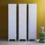 Schrank aus Stahl für das Schlafzimmer, flieder, 4 Ablagefächer, L 38 x P 38 x H 180 cm - Soho Photo1 Schrank aus Stahl für das Schlafzimmer, flieder, 4 Ablagefächer, L 38 x P 38 x H 180 cm - Soho Photo1