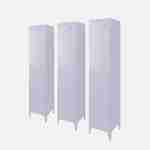 Schrank aus Stahl für das Schlafzimmer, flieder, 4 Ablagefächer, L 38 x P 38 x H 180 cm - Soho Photo2 Schrank aus Stahl für das Schlafzimmer, flieder, 4 Ablagefächer, L 38 x P 38 x H 180 cm - Soho Photo2