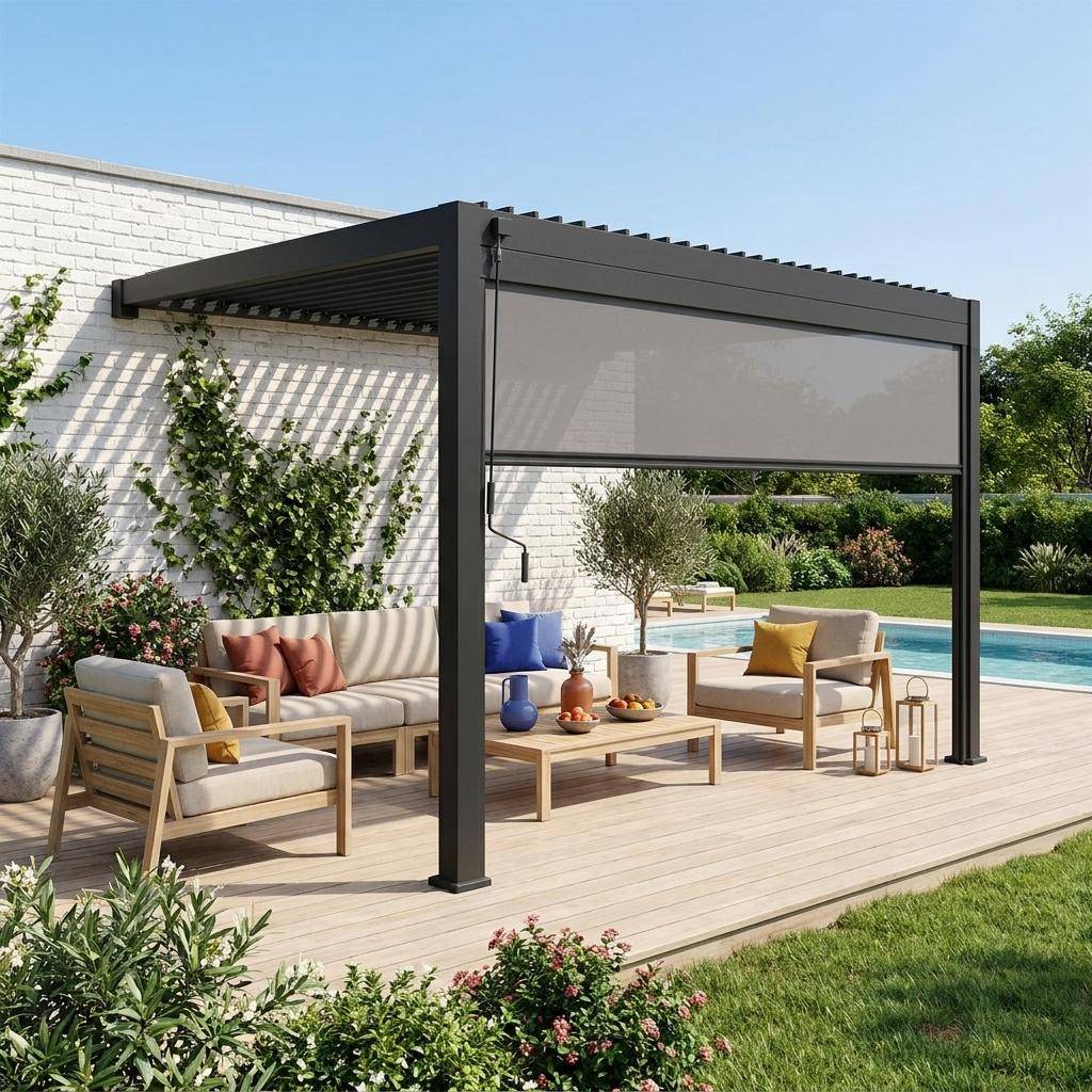 Triomphe 4x3 adossée + 1 store 4m