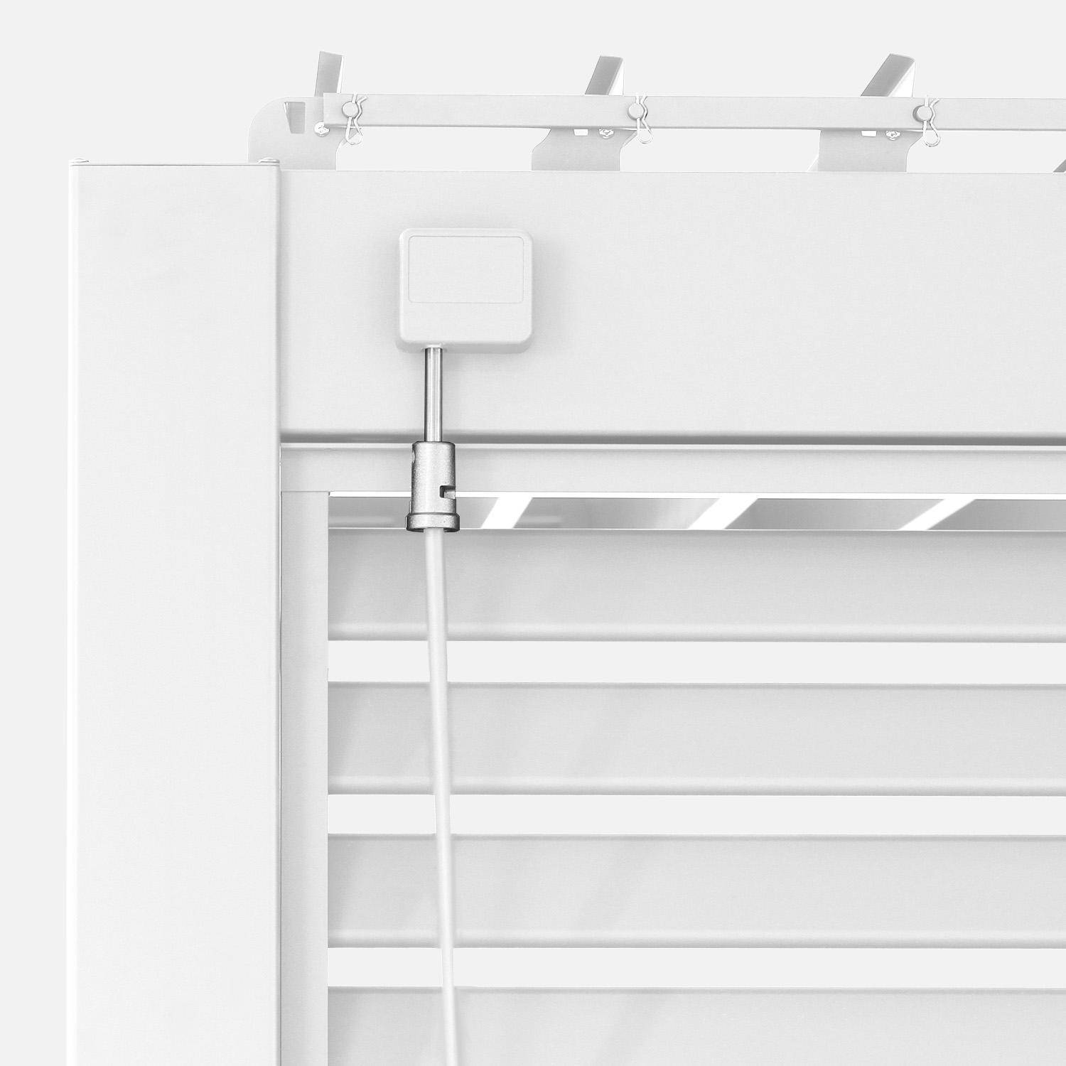 Pérgola bioclimática de aluminio adosada 3x4m + 3 persianas 130cm Triomphe Blanco - 288x26x12.5 cm,sweeek,Photo4