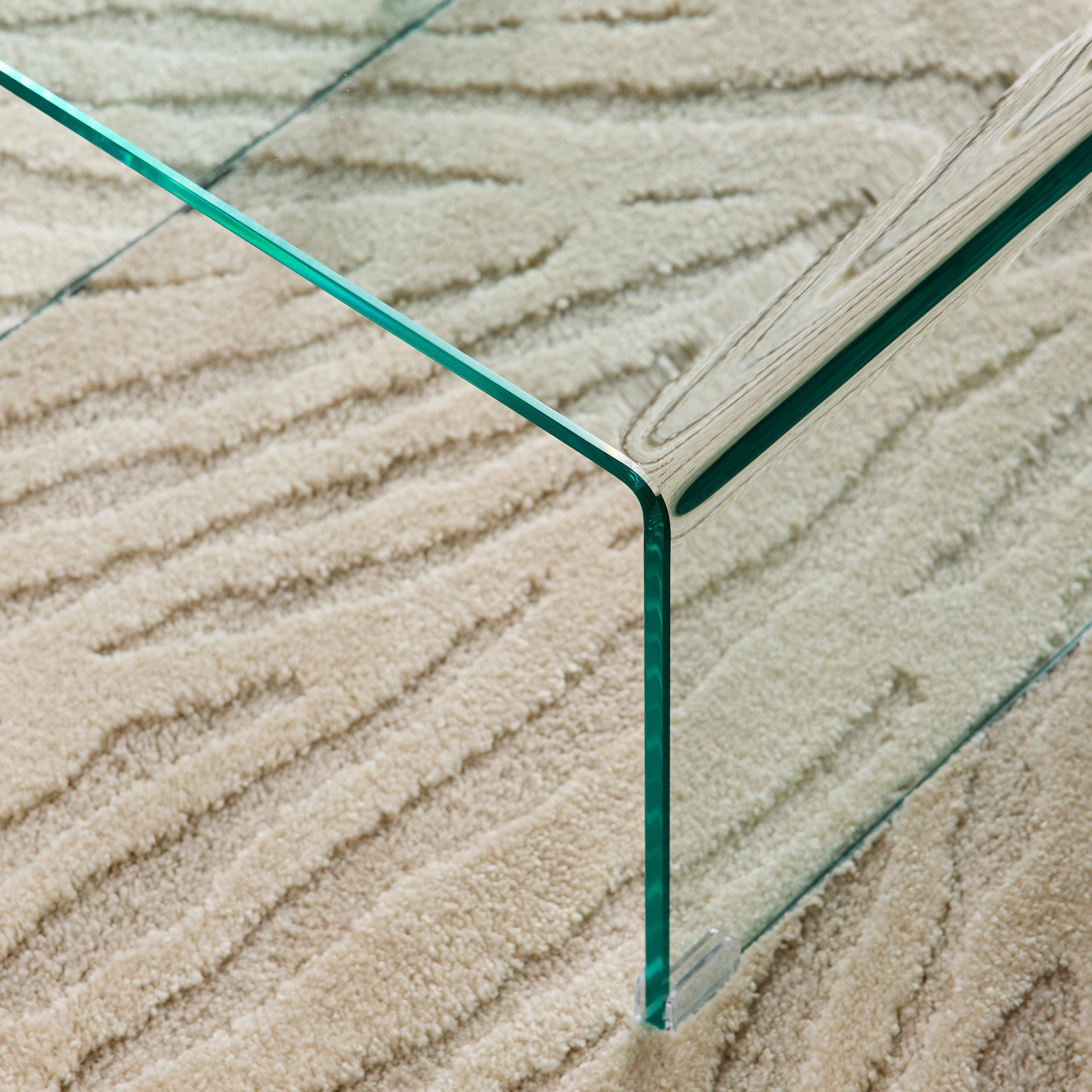 Rectangular and square nesting tables tempered glass transparent 50x45x33 cm - Glintz,sweeek,Photo3