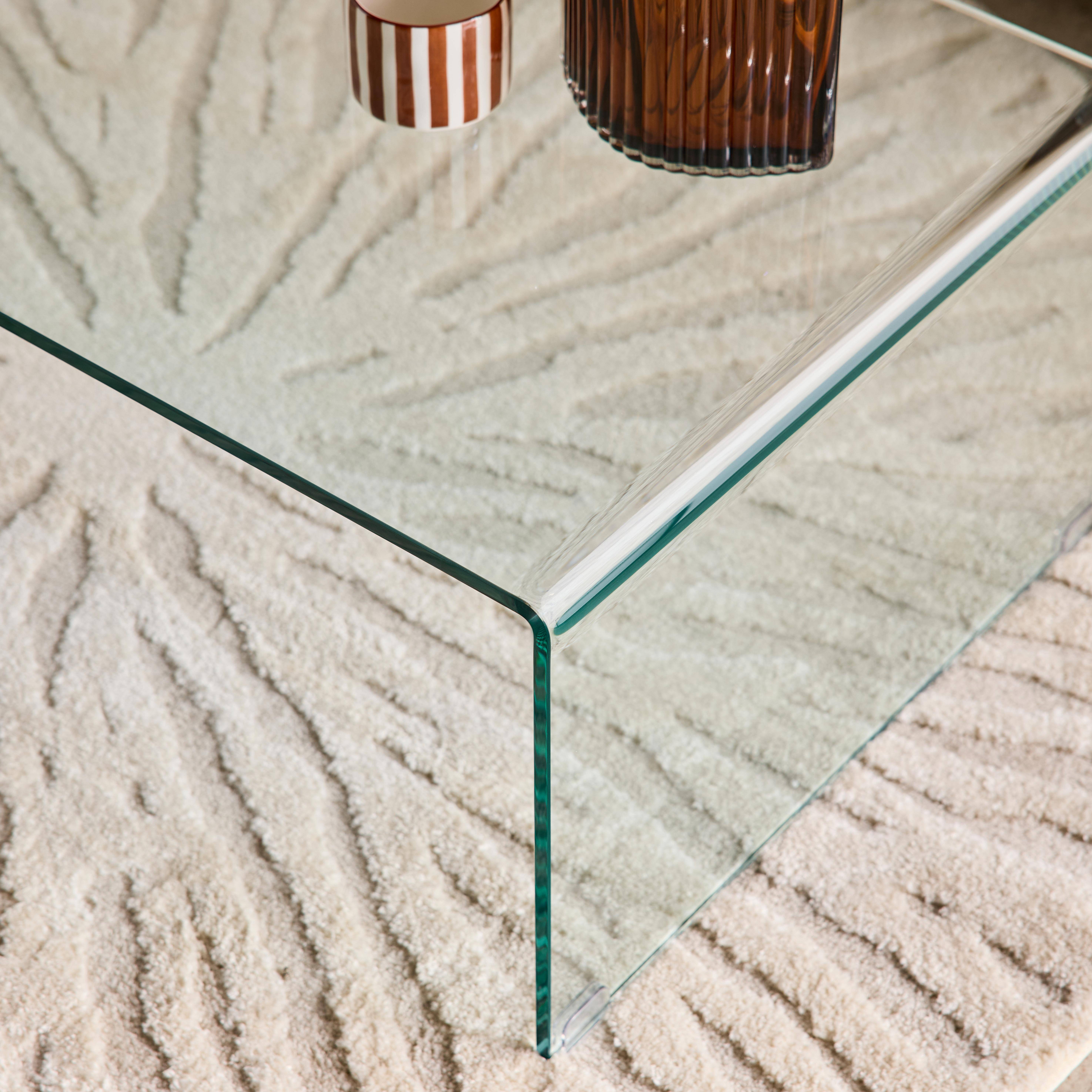 Rectangular Coffee Table Tempered Glass transparent 110x55x35 cm - Glintz,sweeek,Photo3