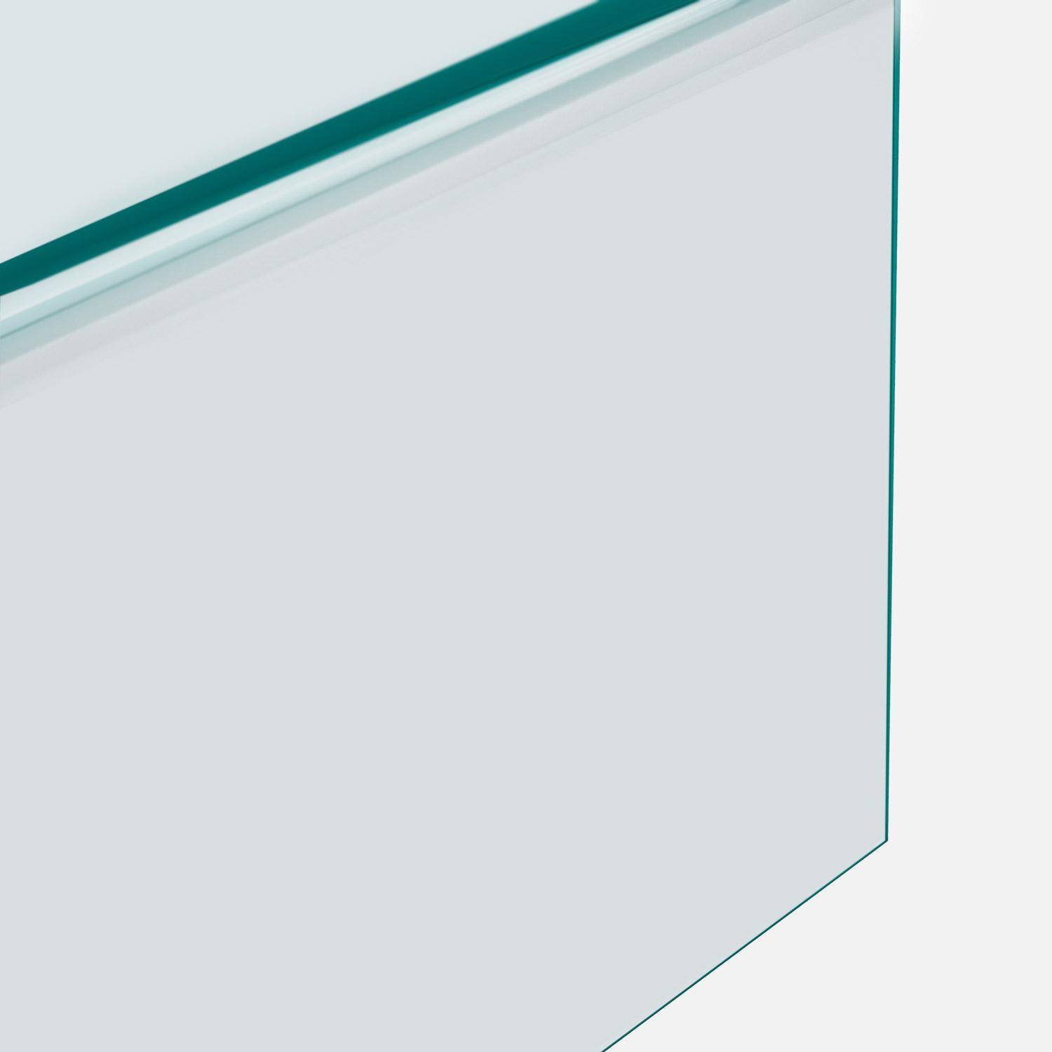 Table basse rectangulaire en verre trempé 110cm transparent - Glintz Photo4