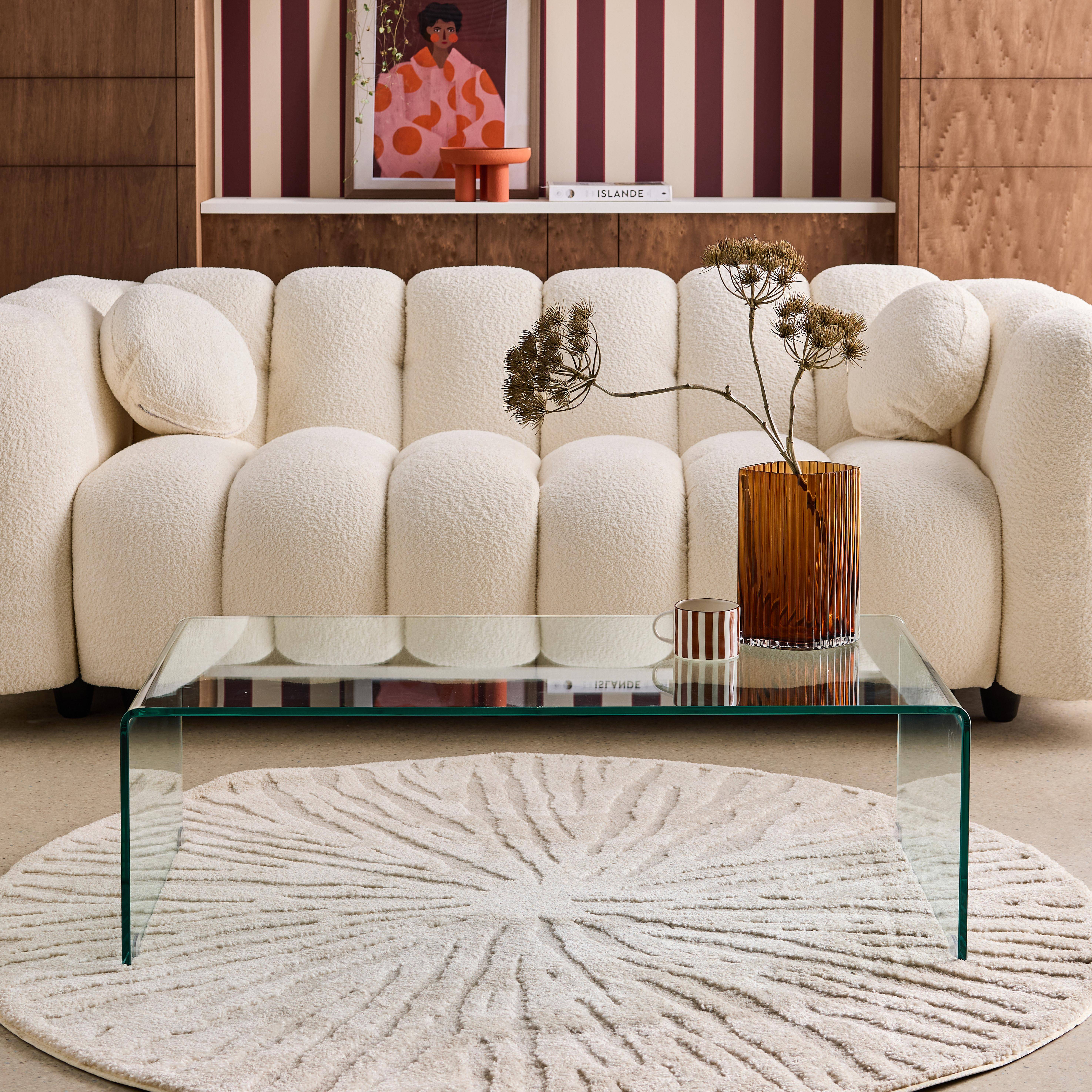 Rectangular Coffee Table Tempered Glass transparent 110x55x35 cm - Glintz Photo1