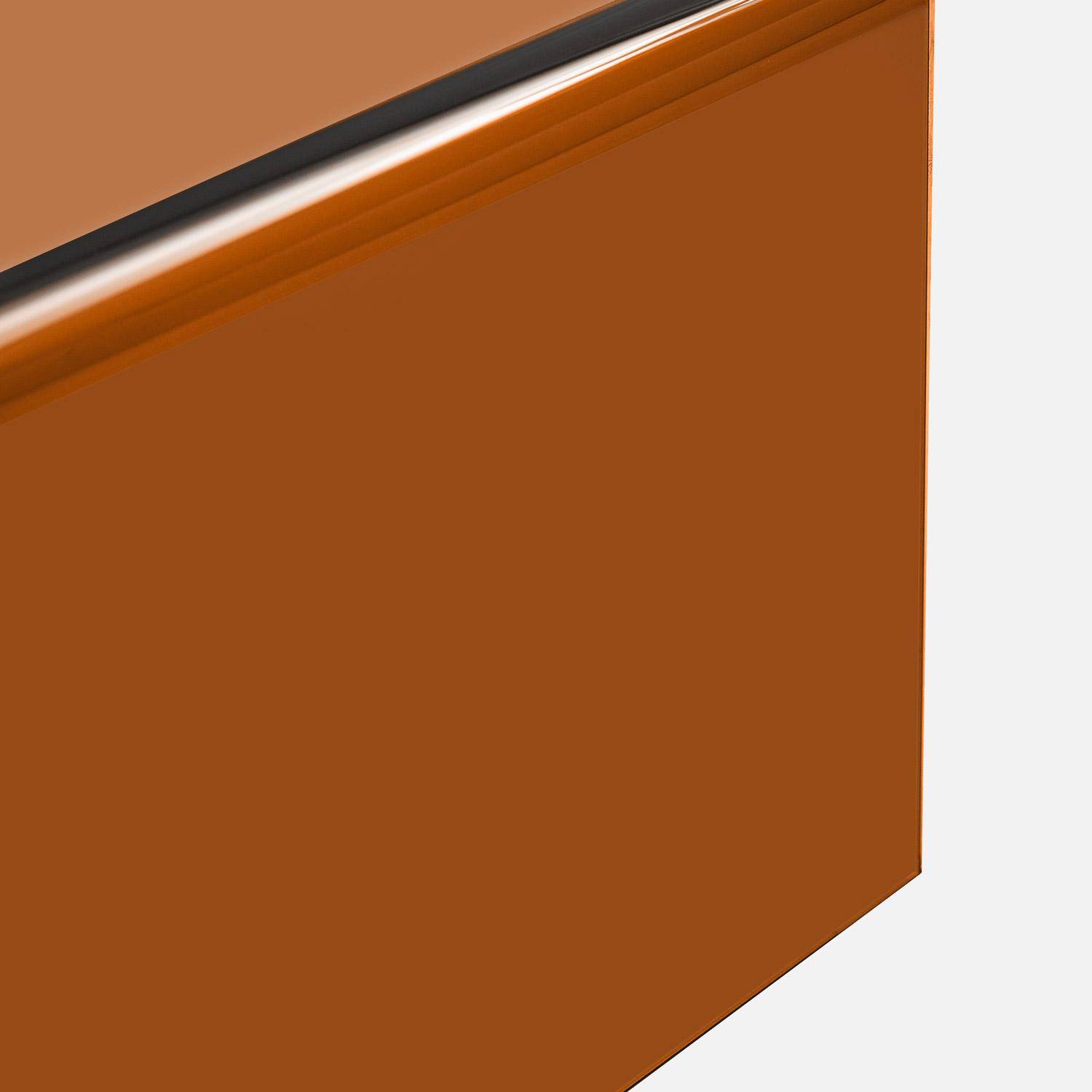 Table basse rectangulaire en verre trempé 110cm ambre - Glintz Photo4