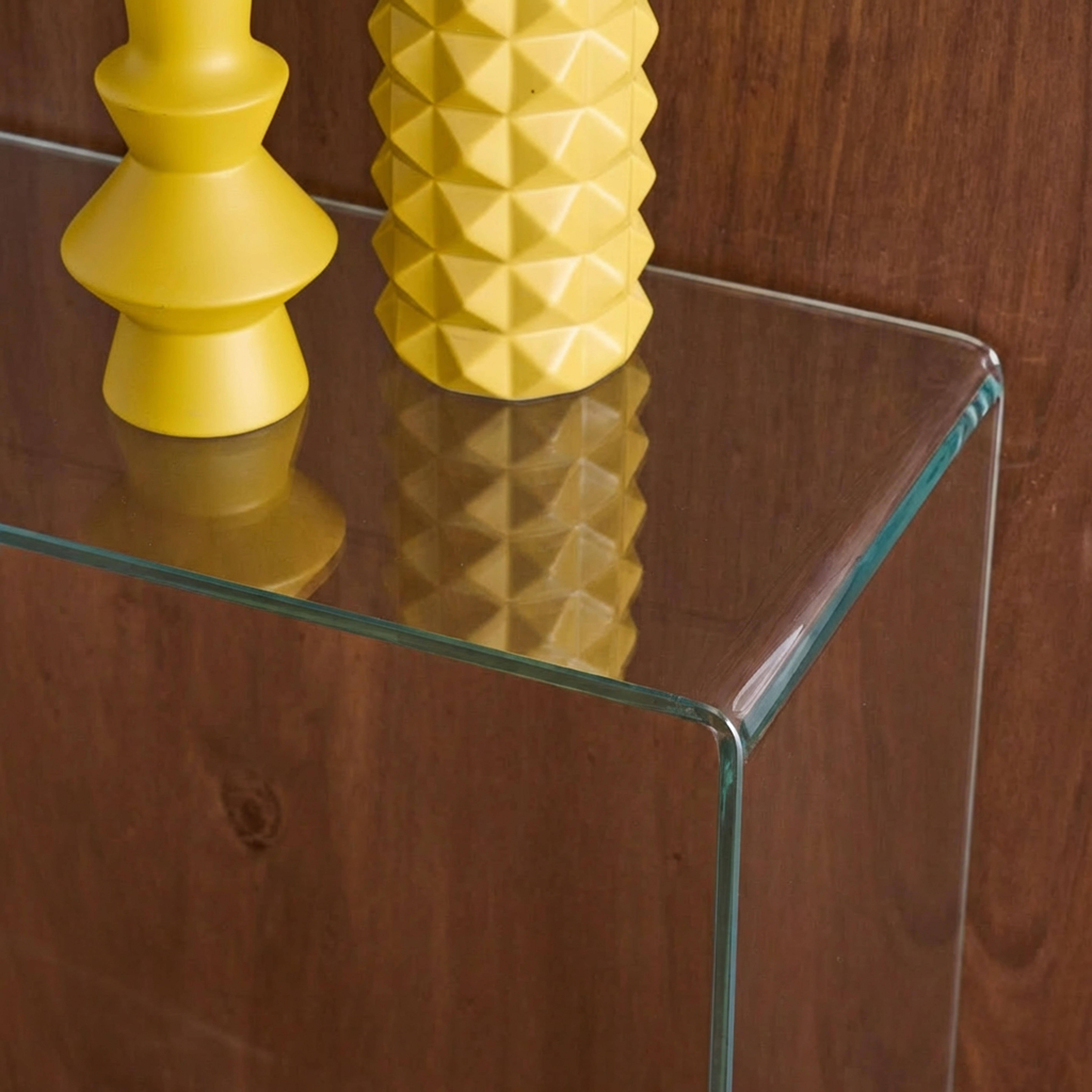 Prostokątna konsola ze szkła hartowanego 110cm przezroczysta - Glintz,sweeek,Photo3