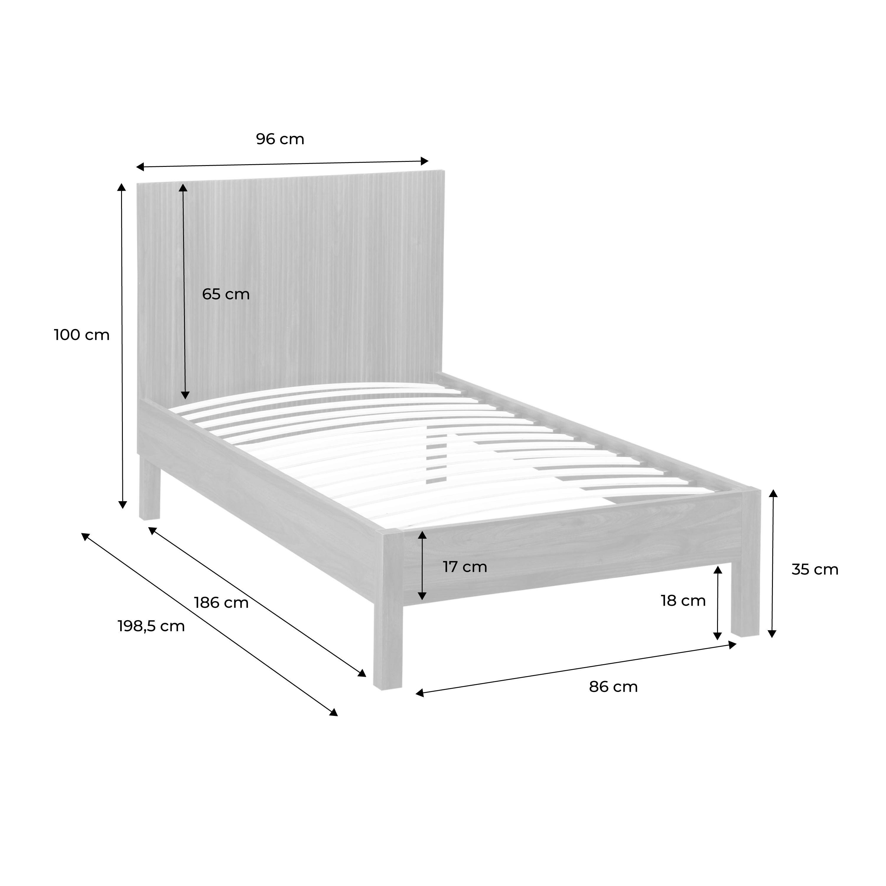 Lutown-Teen Metalen Bedframe 120x190 cm met Ronde