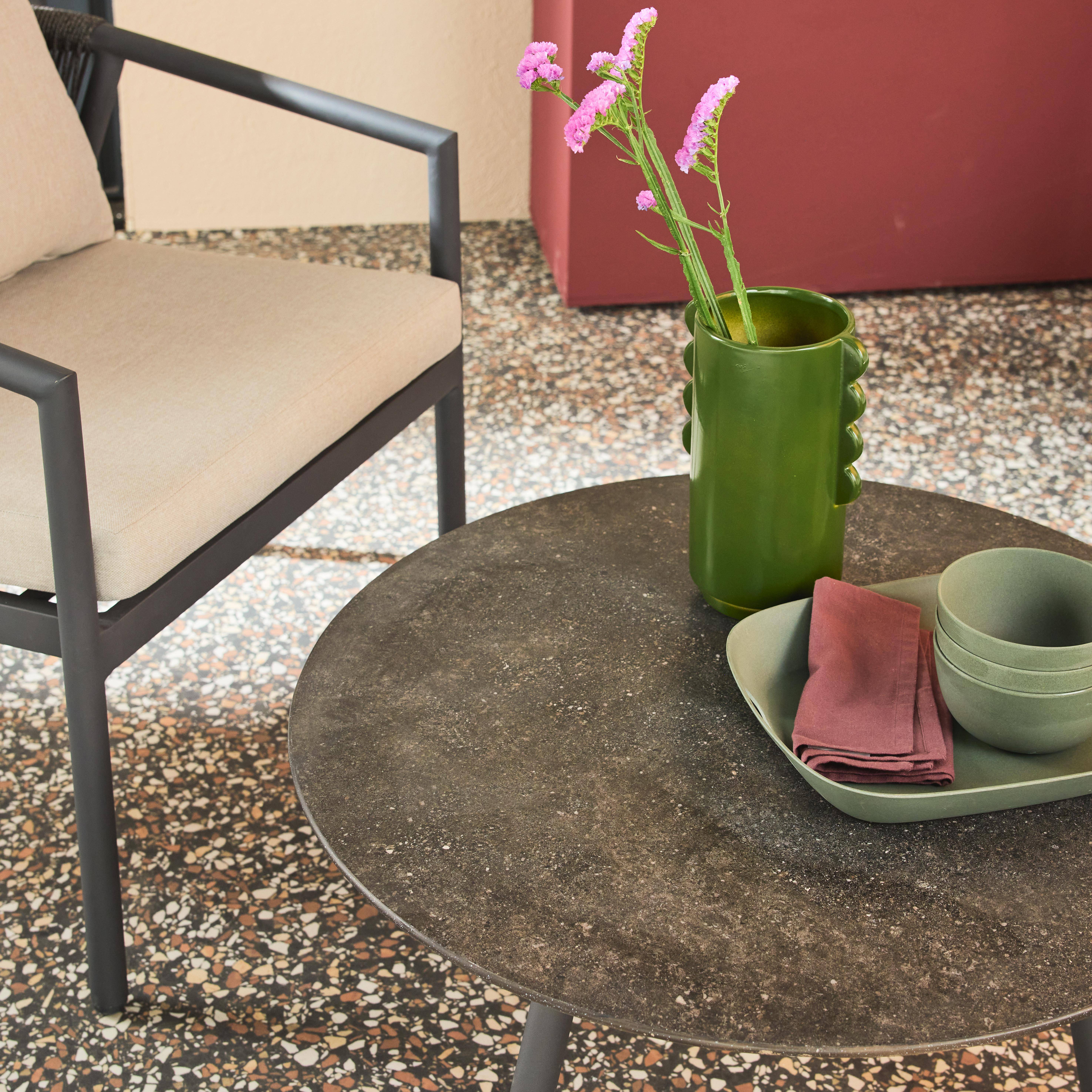 Gartenmöbel-Set aus Aluminium mit Seilbespannung für 4 Personen, grau - Korava,sweeek,Photo3