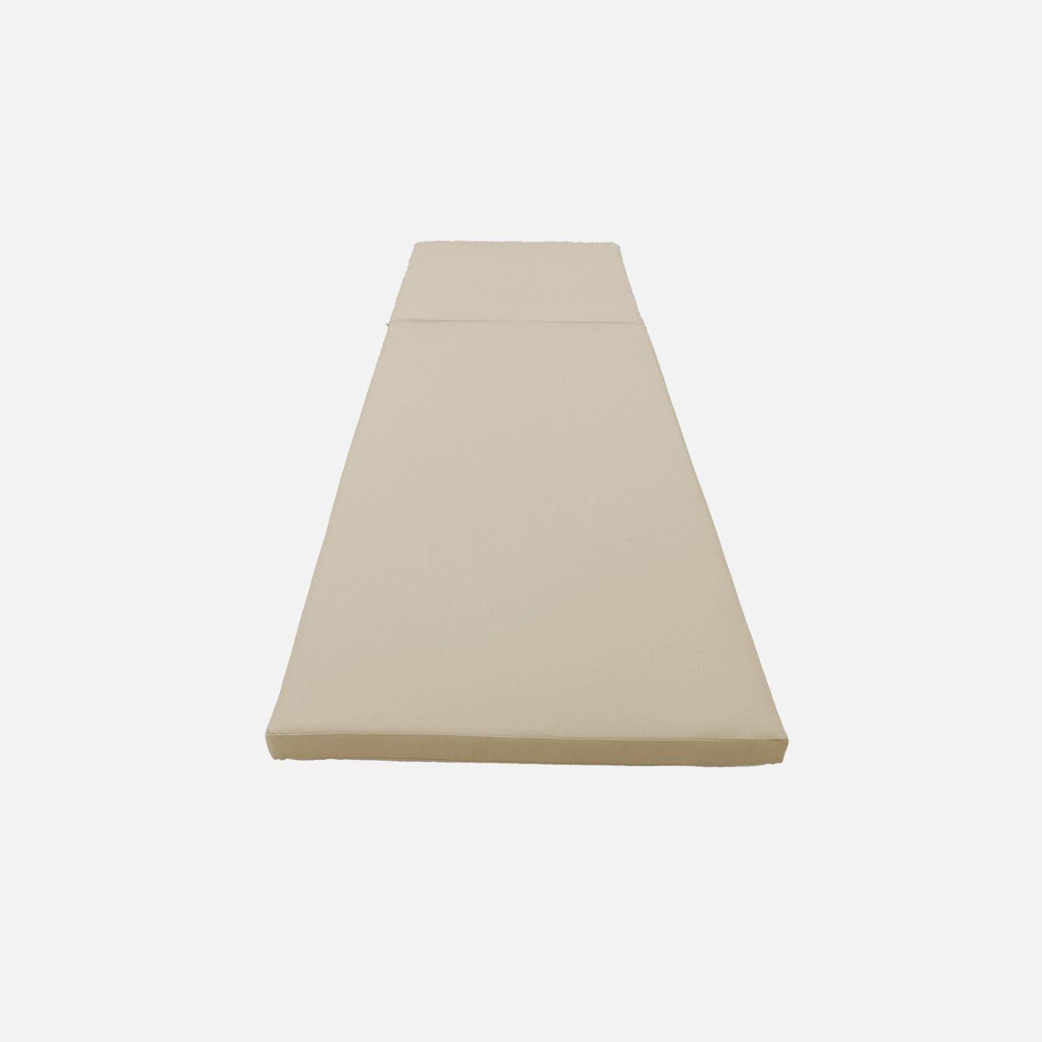 Set 2 coprisedili per lettino prendisole Beige - 195x60x5.5 cm,sweeek,Photo3