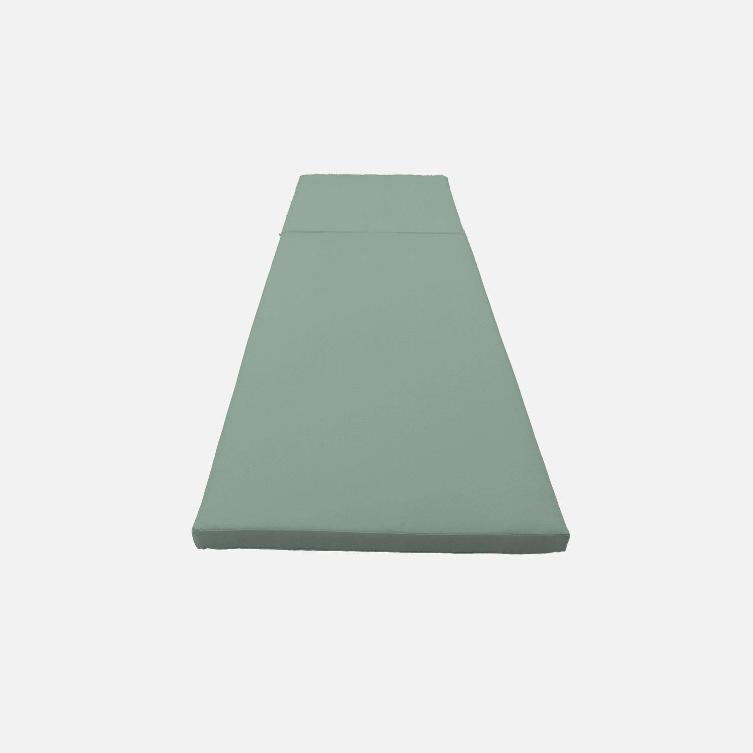 Set 2 coprisedili per lettino prendisole Verde grigio - 195x60x5.5 cm Photo3