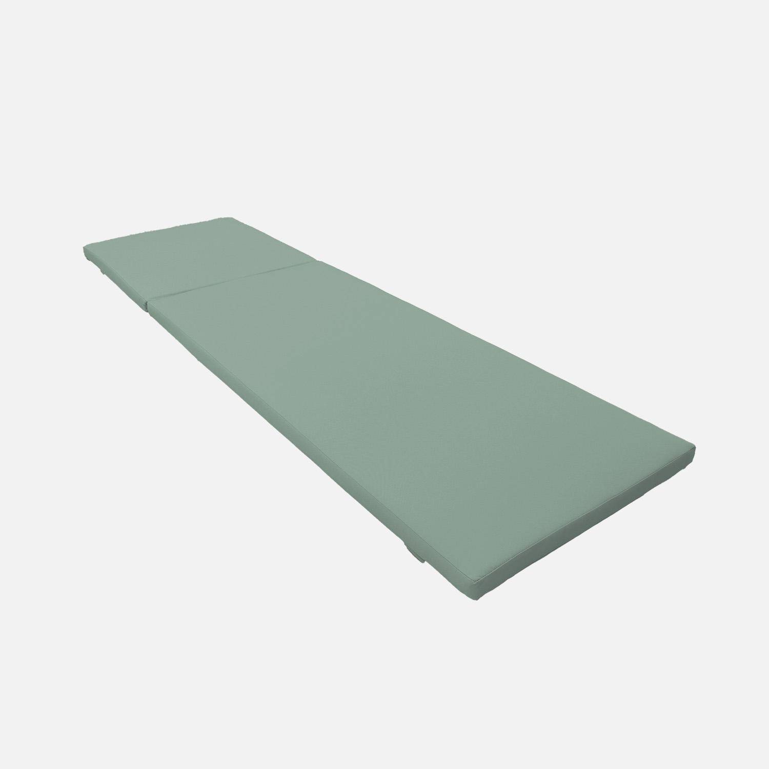 Set 2 coprisedili per lettino prendisole Verde grigio - 195x60x5.5 cm Photo2