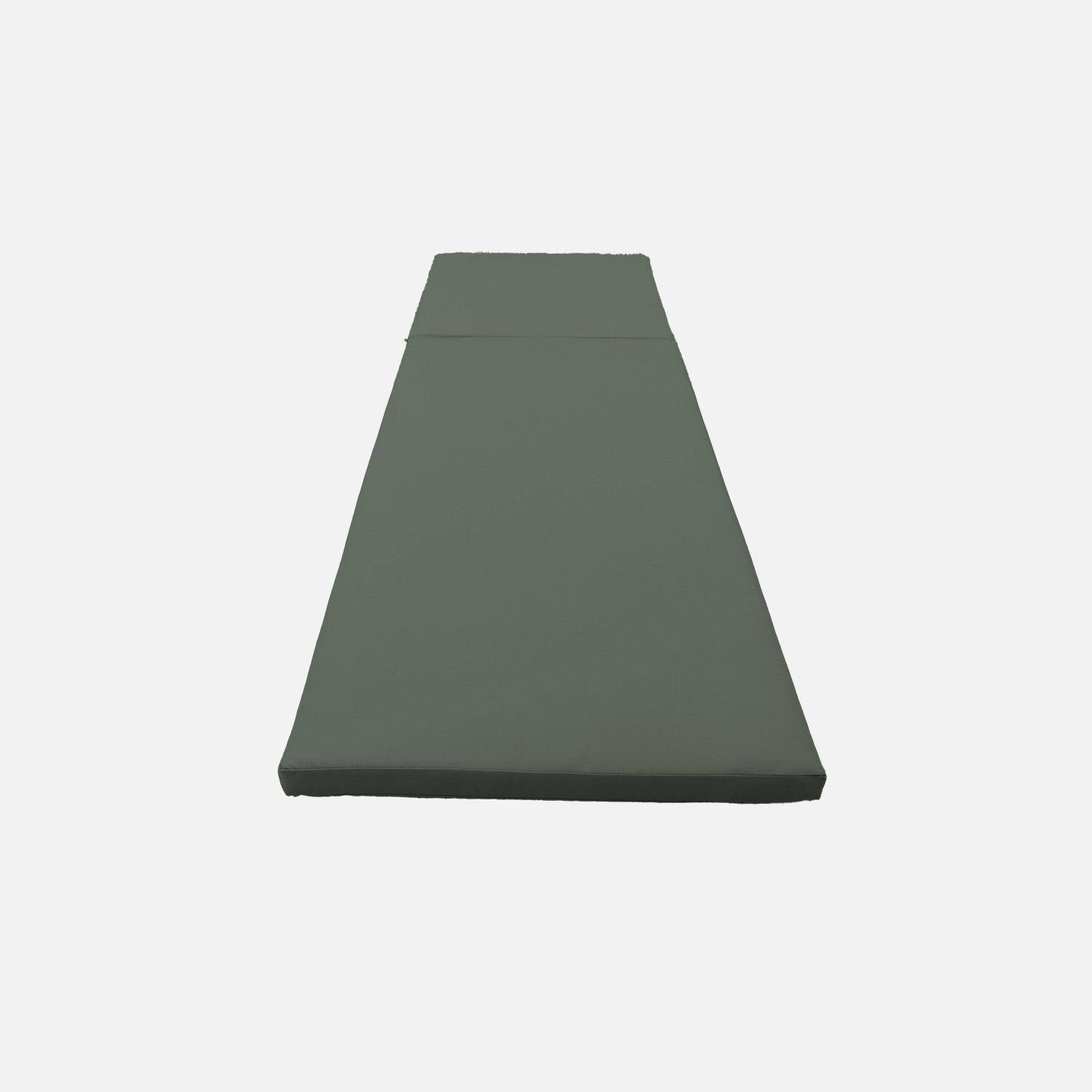 Set 2 coprisedili per lettino prendisole Verde kaki - 195x60x5.5 cm Photo3