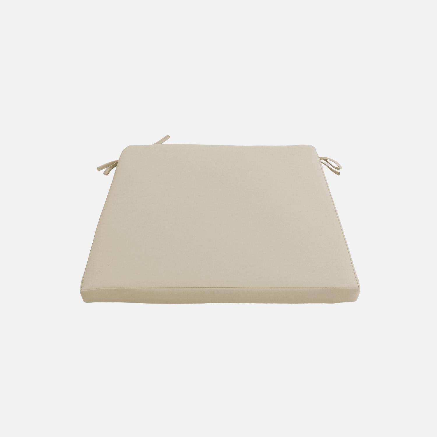Lot de 4 coussins pour chaise de jardin beige - Elva,sweeek,Photo3