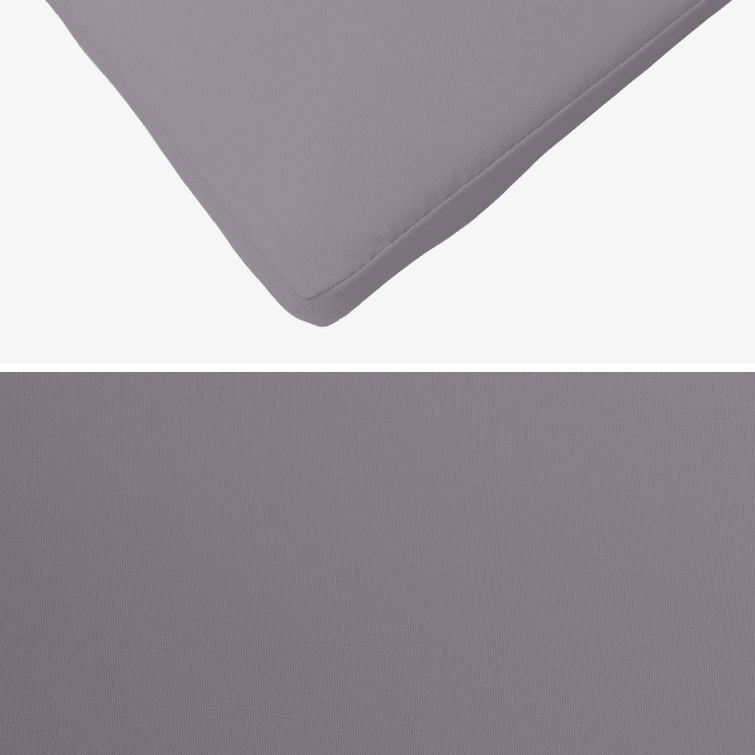 Lot de 4 coussins pour chaise de jardin gris - Elva Photo4