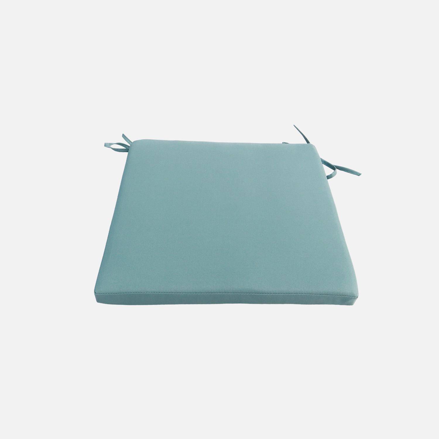 Lot de 4 coussins pour chaise de jardin vert de gris - Elva,sweeek,Photo3