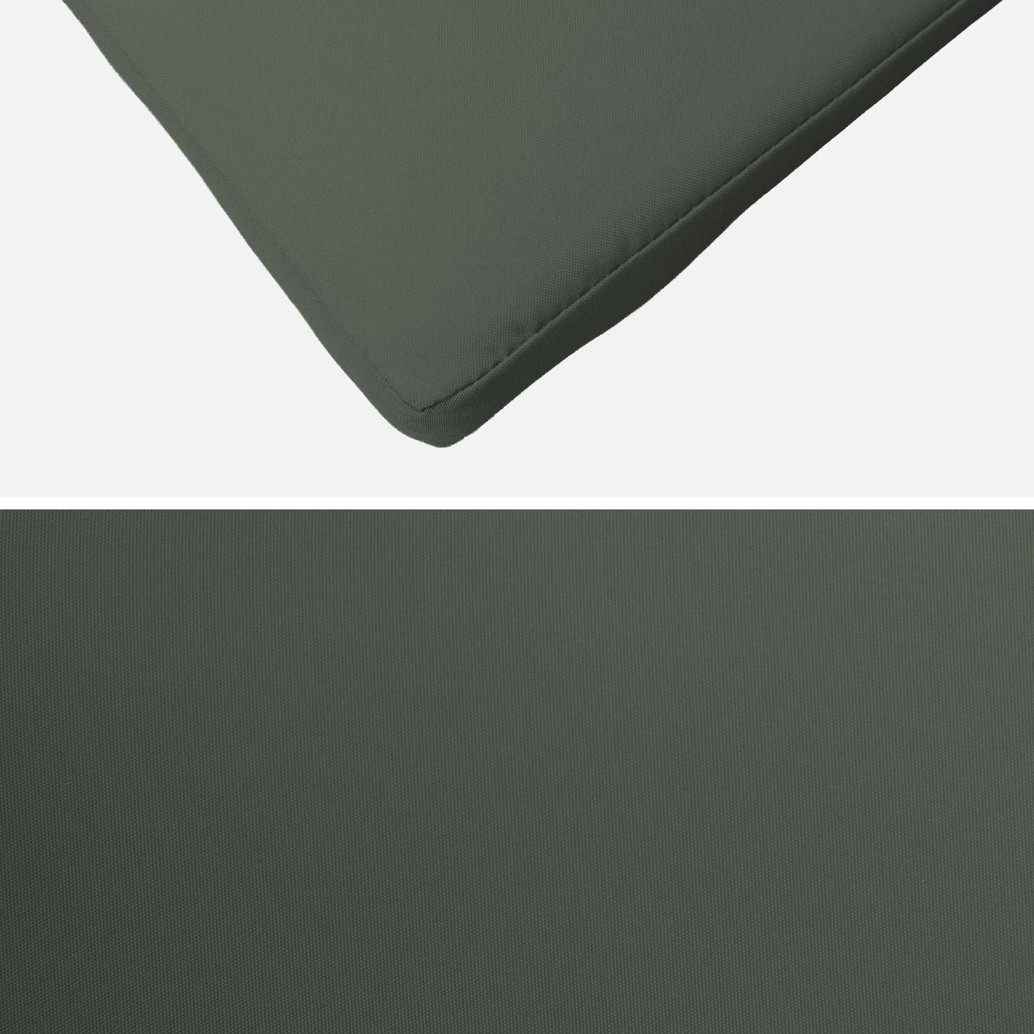 Lot de 4 coussins pour chaise de jardin kaki - Elva Photo4