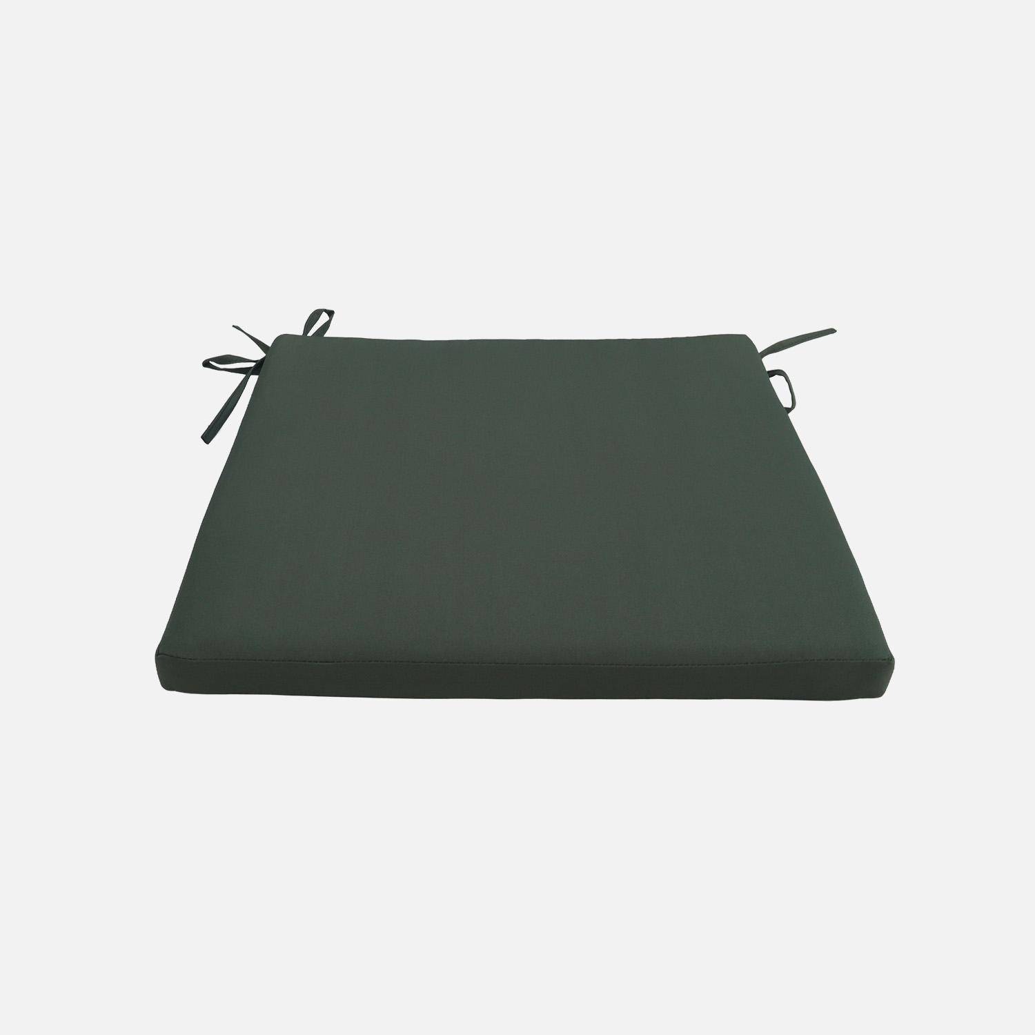 Lot de 4 coussins pour chaise de jardin kaki - Elva,sweeek,Photo3