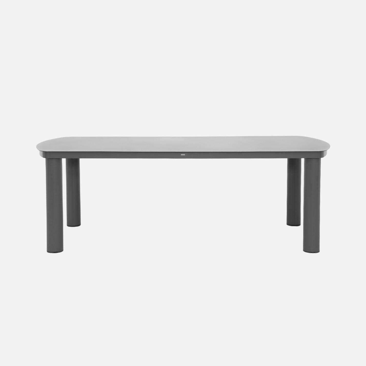 Table de jardin aluminium 10 places anthracite, 225 x 100 x 75,5 cm - Zaro,sweeek,Photo2