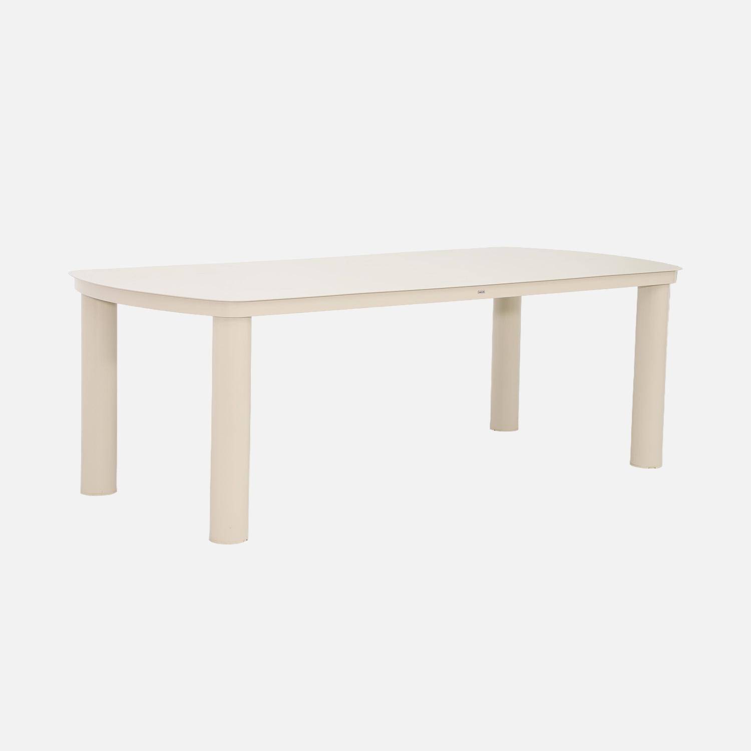 Table de jardin aluminium 10 places beige, 225 x 100 x 75,5 cm - Zaro,sweeek,Photo1