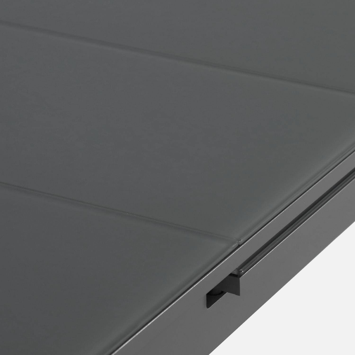 Table de jardin extensible aluminium 8 places anthracite - Soria,sweeek,Photo5