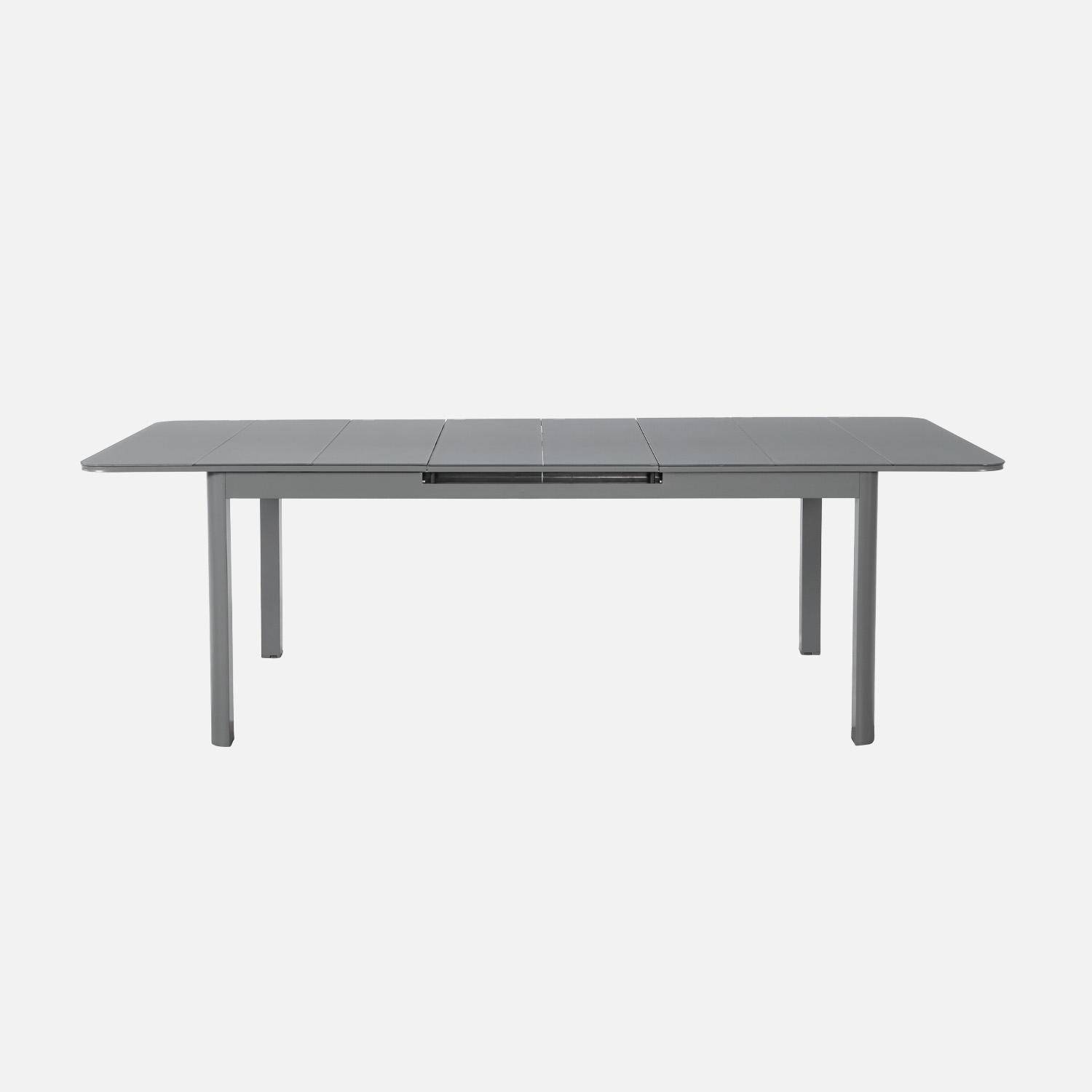 Uitschuifbare aluminium tuintafel voor 8 personen antraciet - Soria,sweeek,Photo5