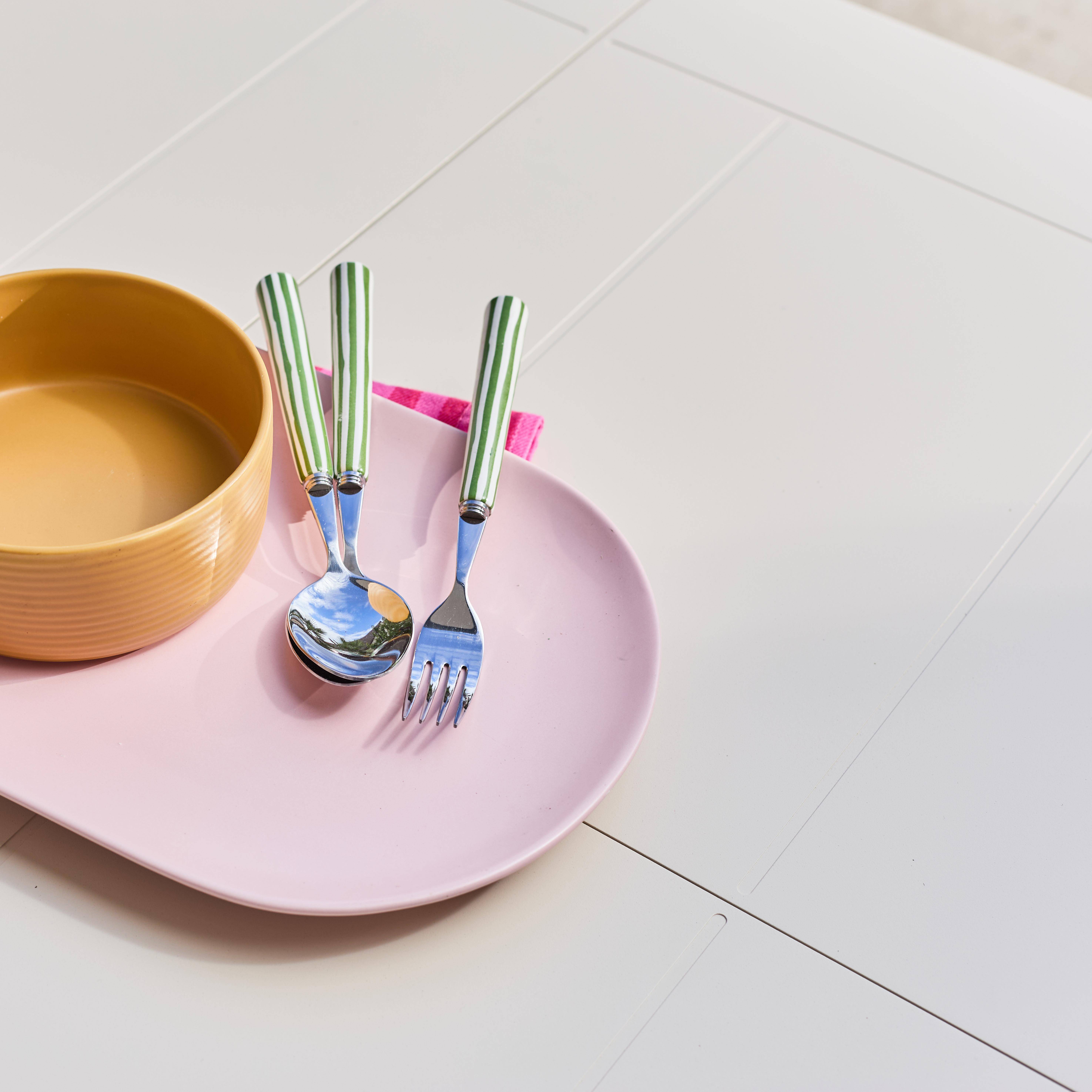 Tavolo da giardino ovale allungabile in alluminio, 10 posti Beige - 280x100x75 cm Photo2