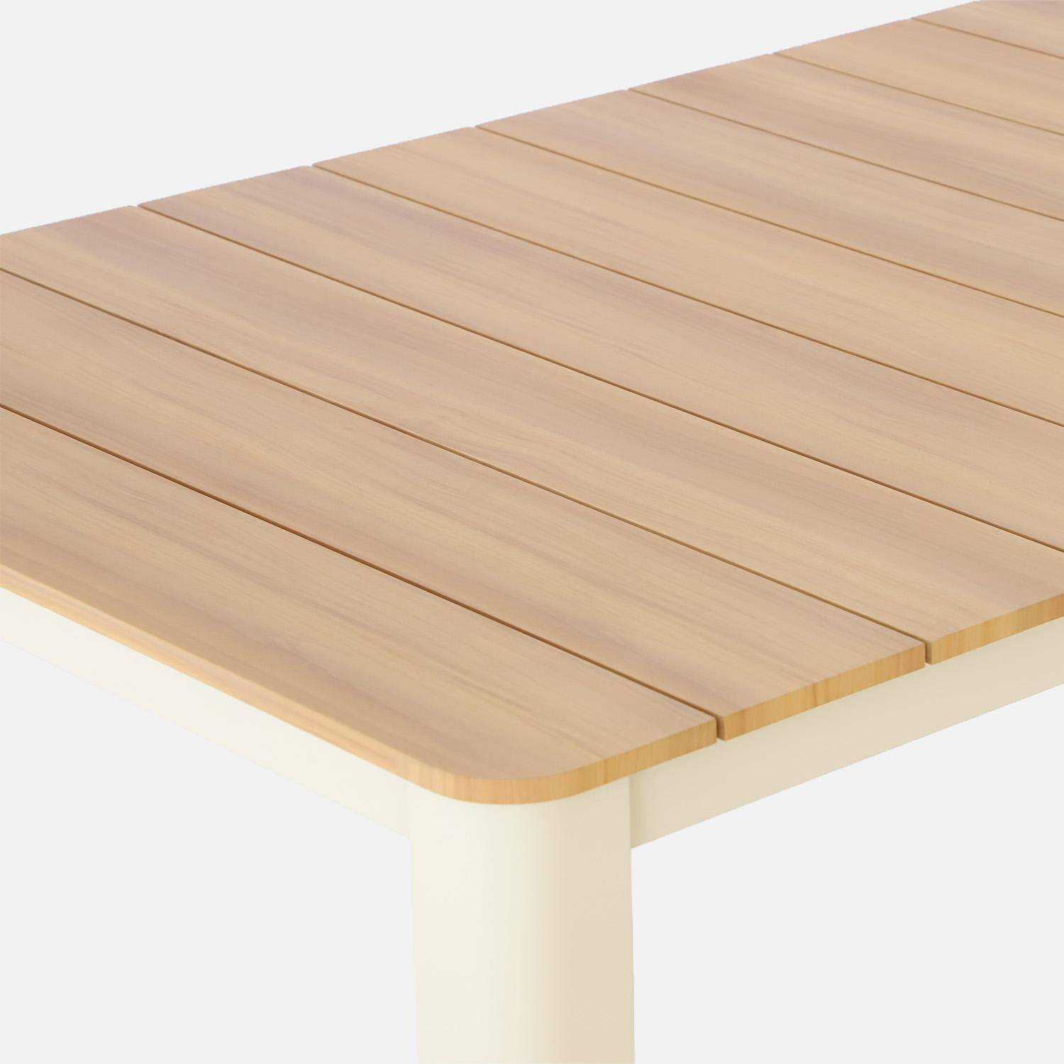 Table de jardin aluminium 8 places beige - Edera Photo3