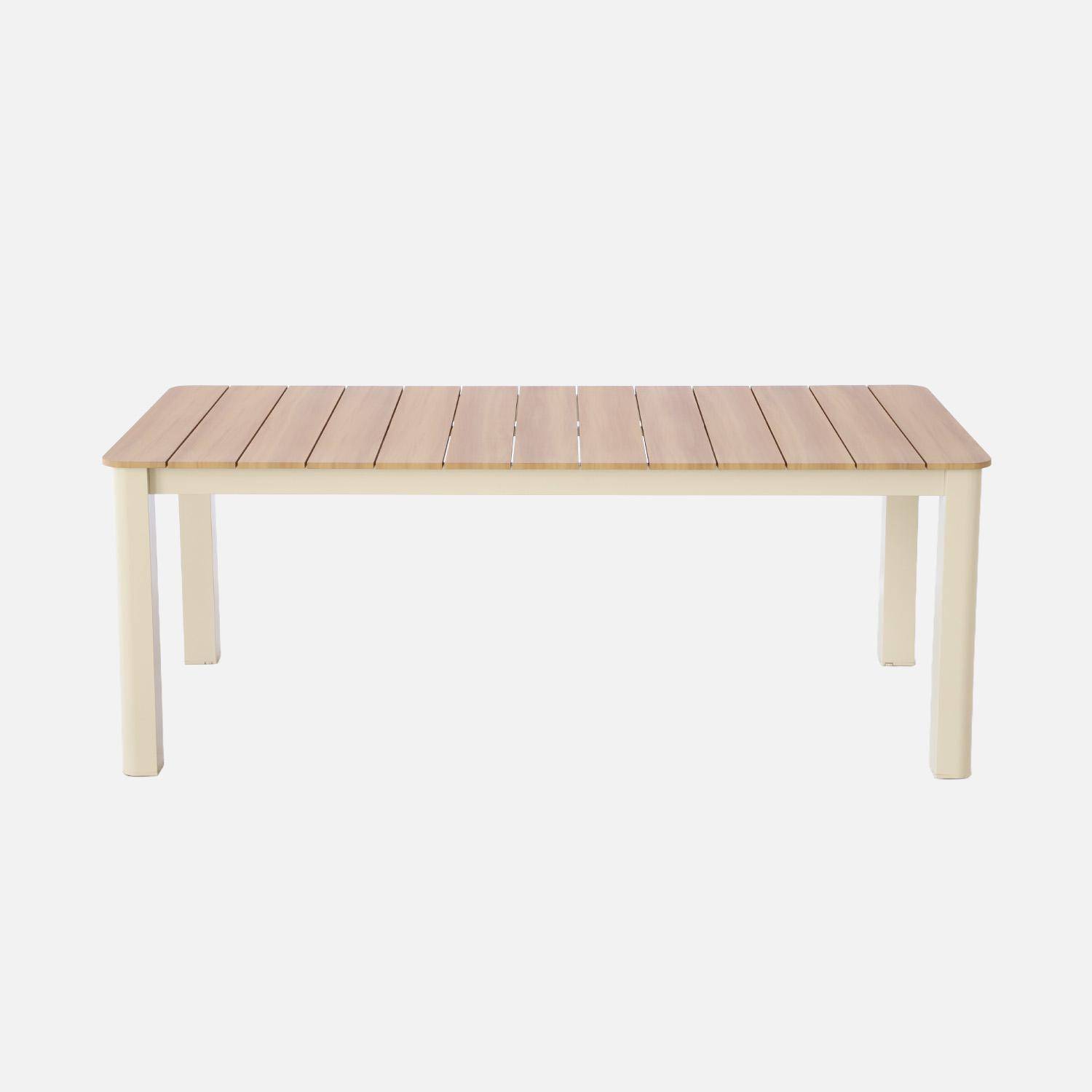 Table de jardin aluminium 8 places beige - Edera Photo2