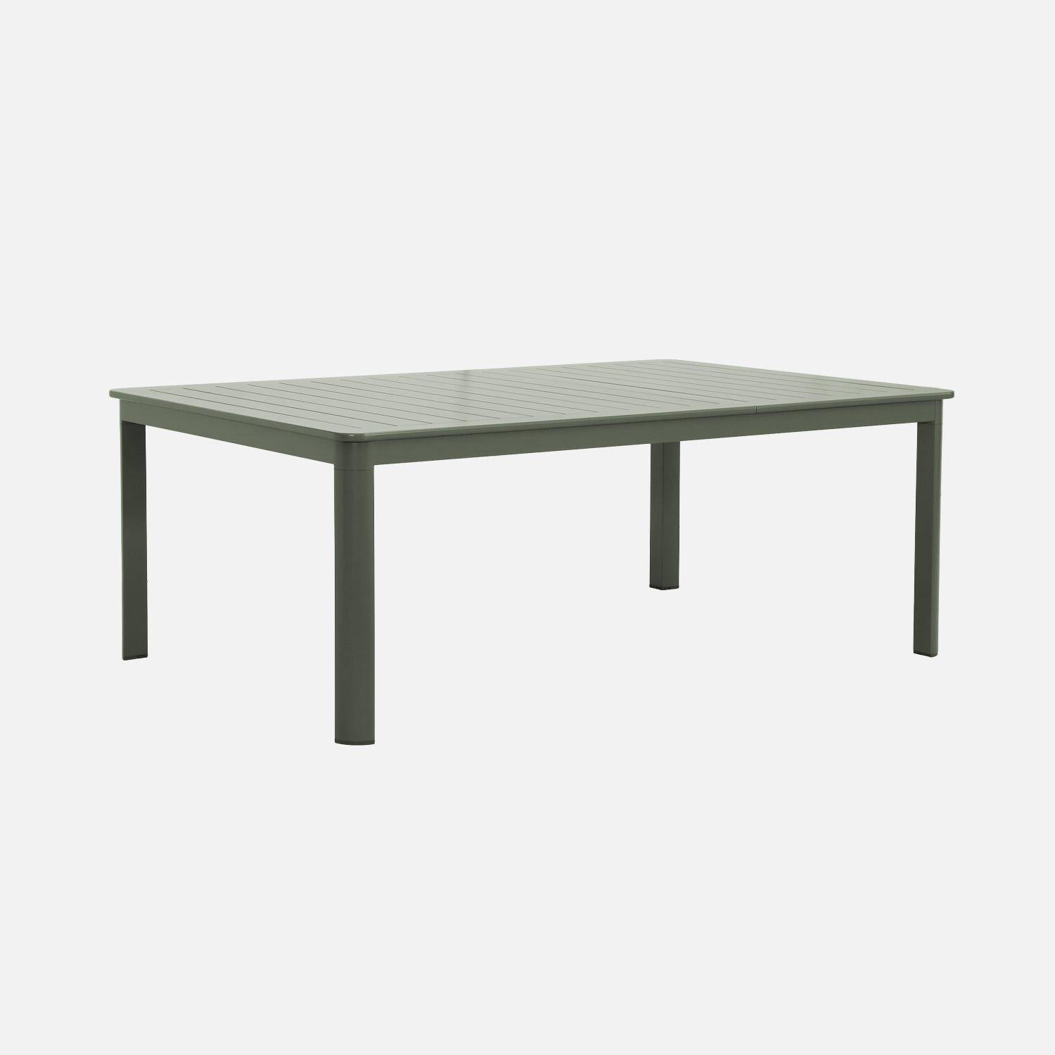 Table de jardin extensible aluminium 12 places kaki - Karo Photo3