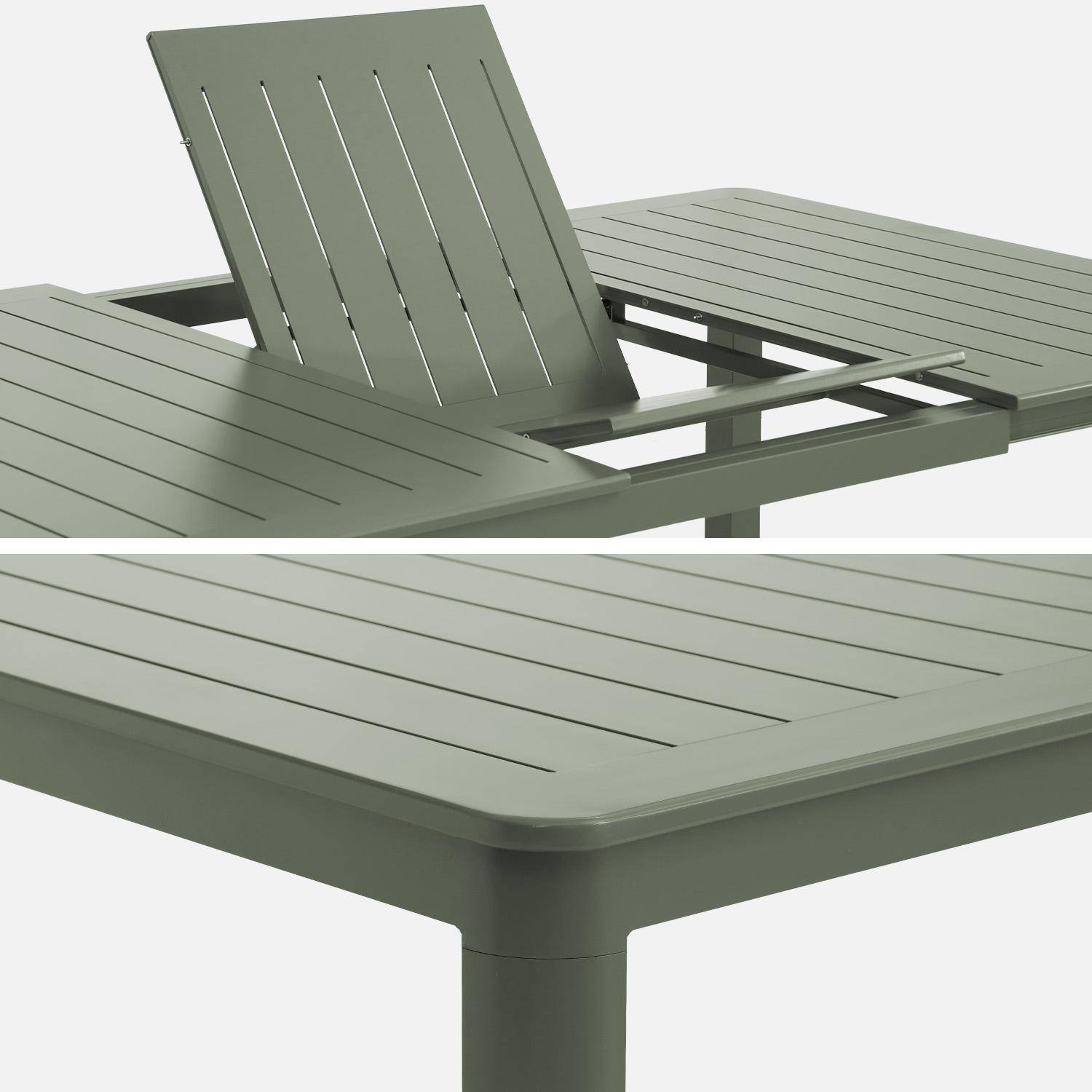 Table de jardin extensible aluminium 12 places kaki - Karo Photo4