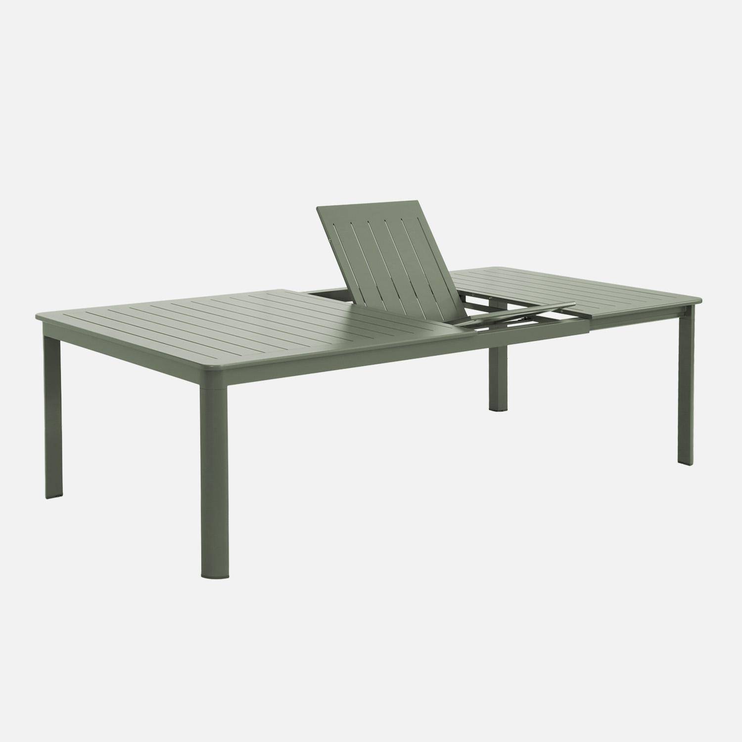 Table de jardin extensible aluminium 12 places kaki - Karo,sweeek,Photo2