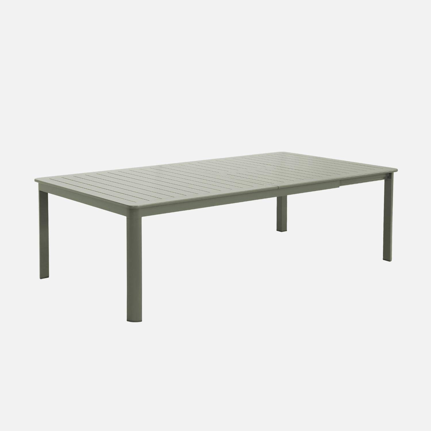 Table de jardin extensible aluminium 12 places kaki - Karo,sweeek,Photo1