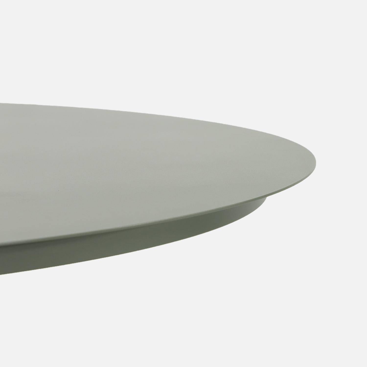 Ronde tuintafel voor 6 personen van aluminium kaki - Oreva,sweeek,Photo3