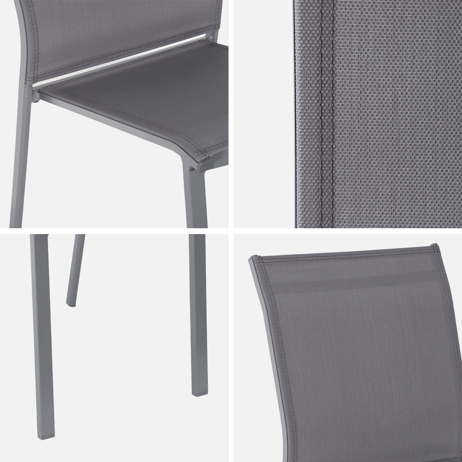 Table de jardin extensible aluminium + 8 assises anthracite - Soria / Buffalo Photo7