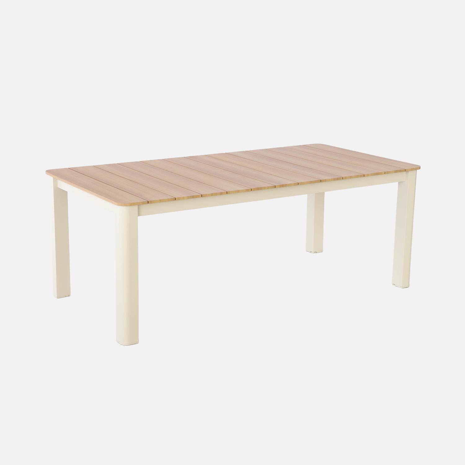 Table de jardin aluminium + 8 assises beige - Edera + Fira Photo3