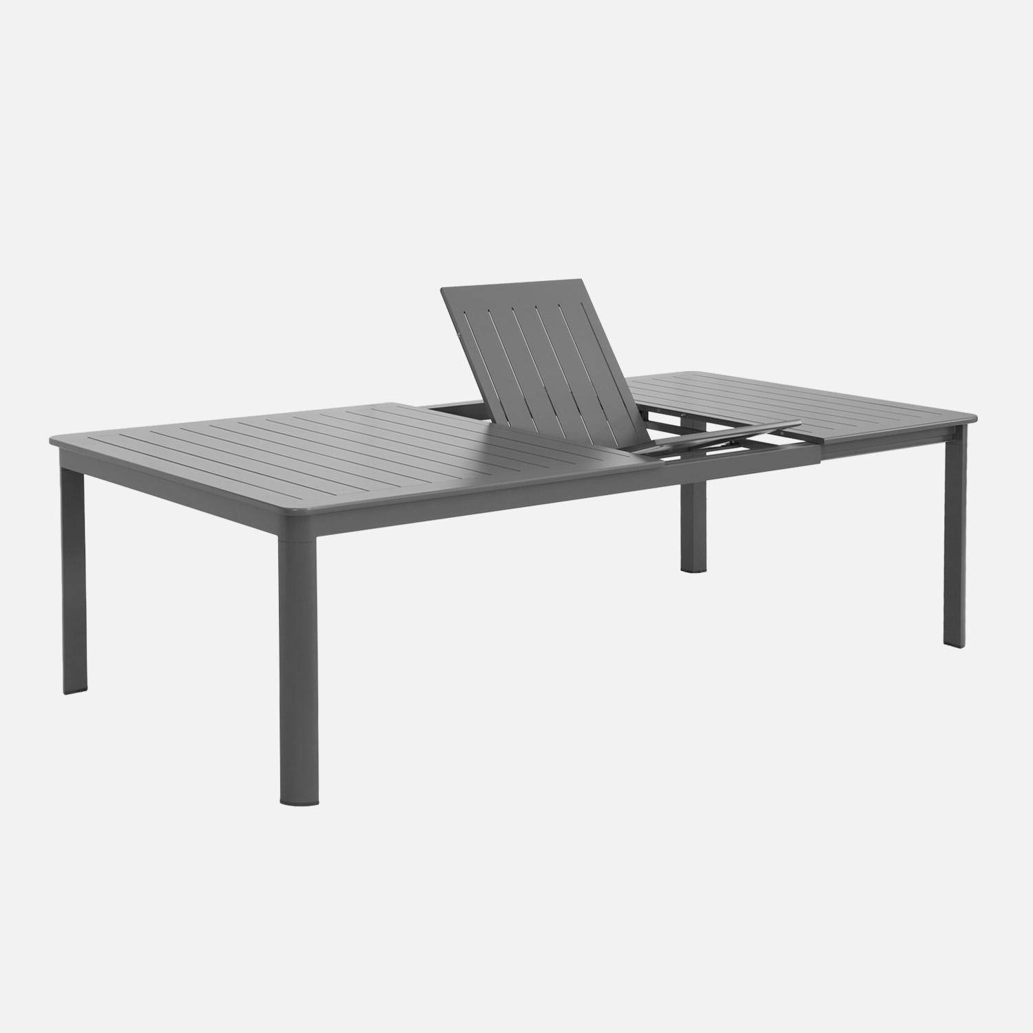 Table de jardin extensible aluminium + 12 assises anthracite - Karo / Buffalo Photo2