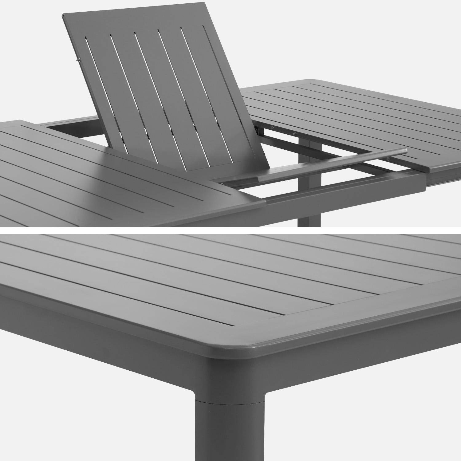 Conjunto de jardim com mesa extensível em alumínio com 12 cadeiras Antracite - 258.5x135x75 cm,sweeek,Photo6