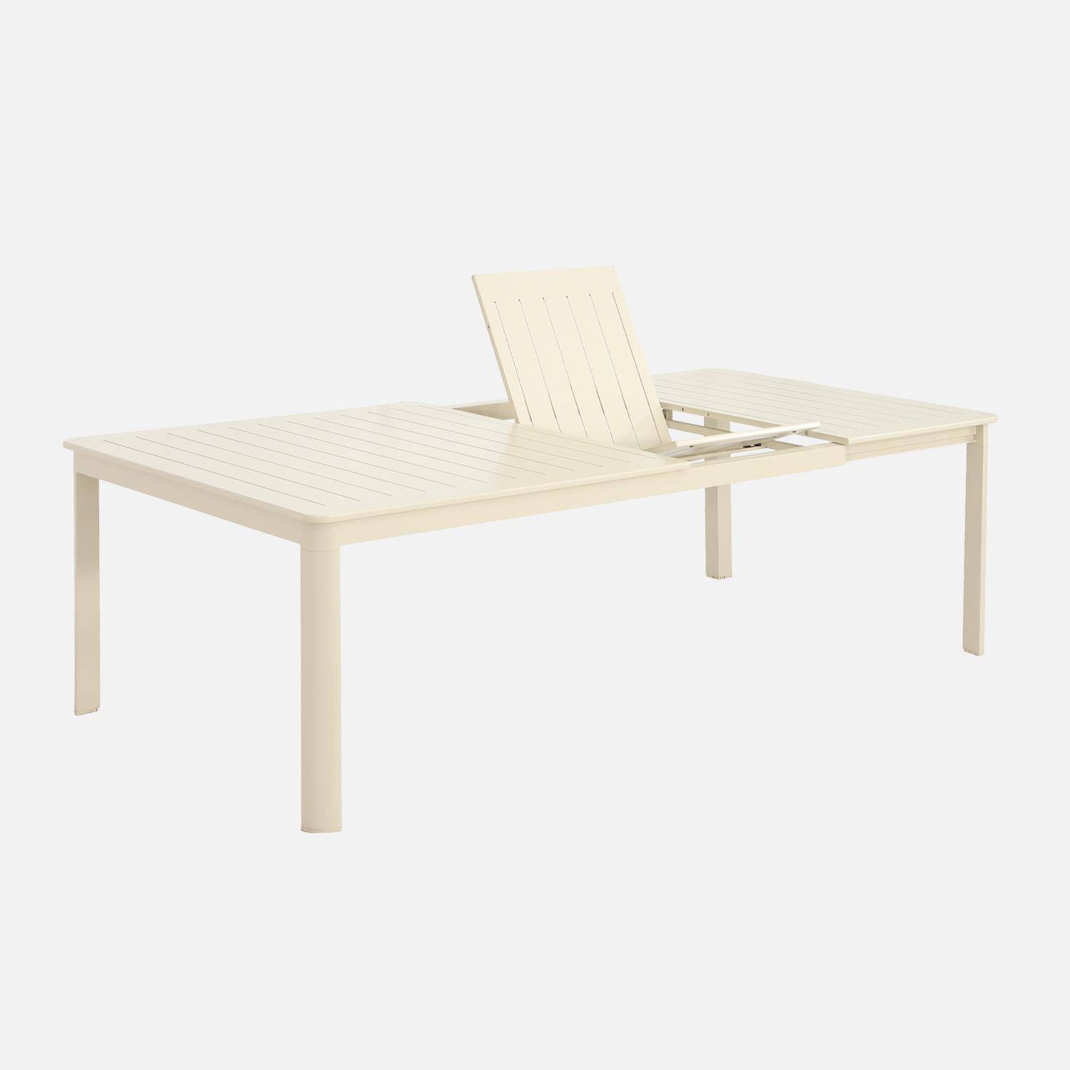 Table de jardin extensible aluminium + 12 assises beige - Karo / Buffalo,sweeek,Photo2