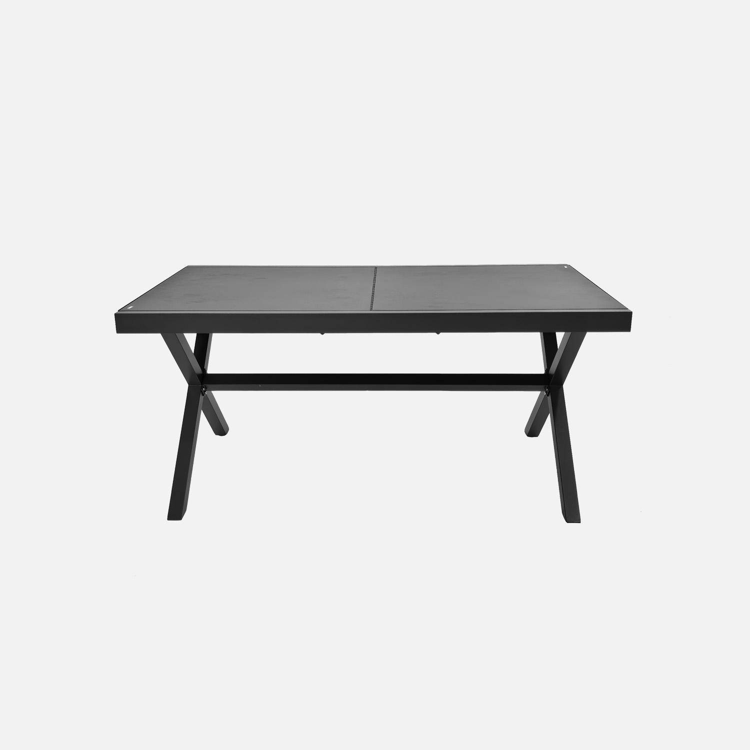 Uitschuifbare tuintafel aluminium + 8 stoelen antraciet - Ventura + Amara,sweeek,Photo4