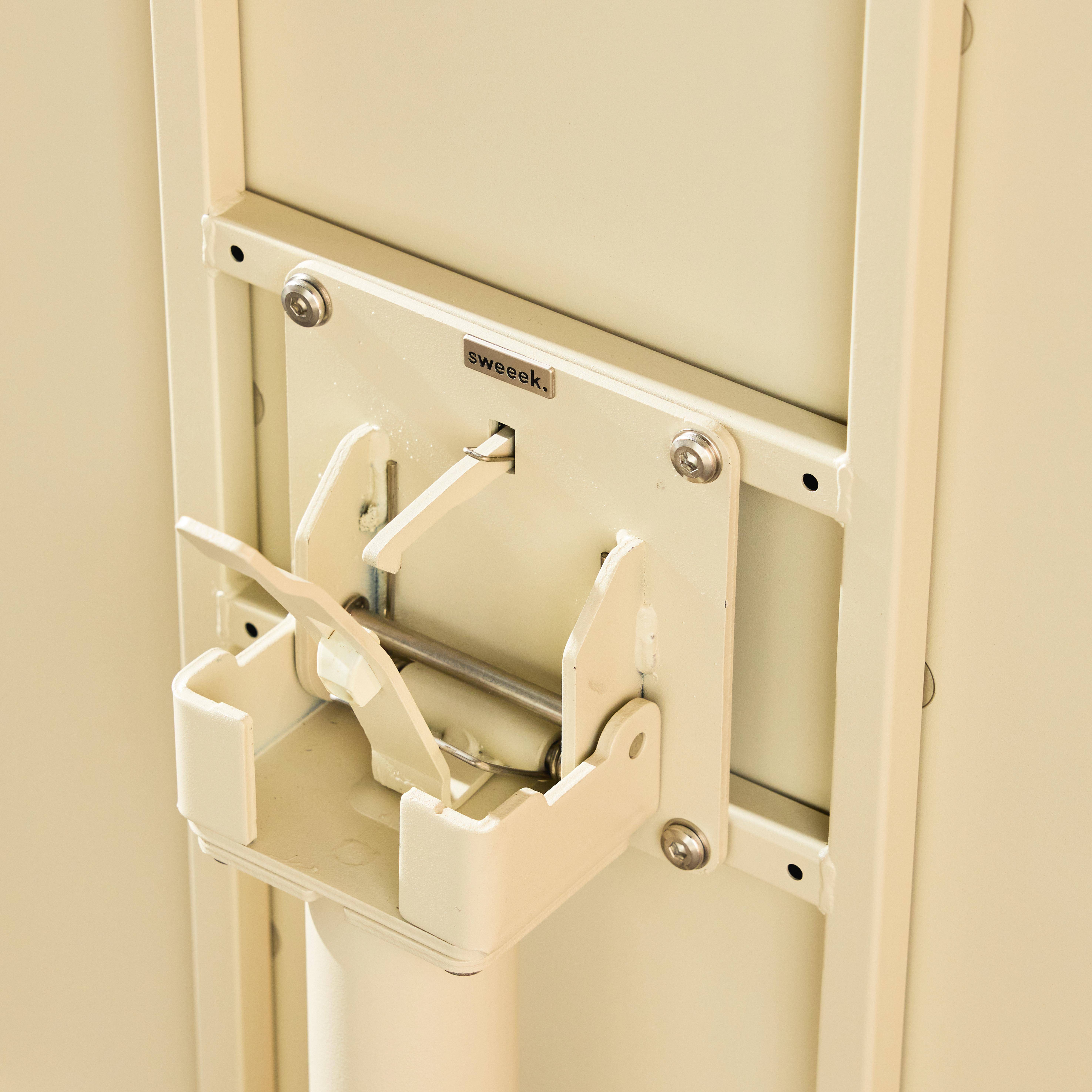 Square folding metal garden table + 2 seats Beige 70x70x74 cm - Chiara Photo4