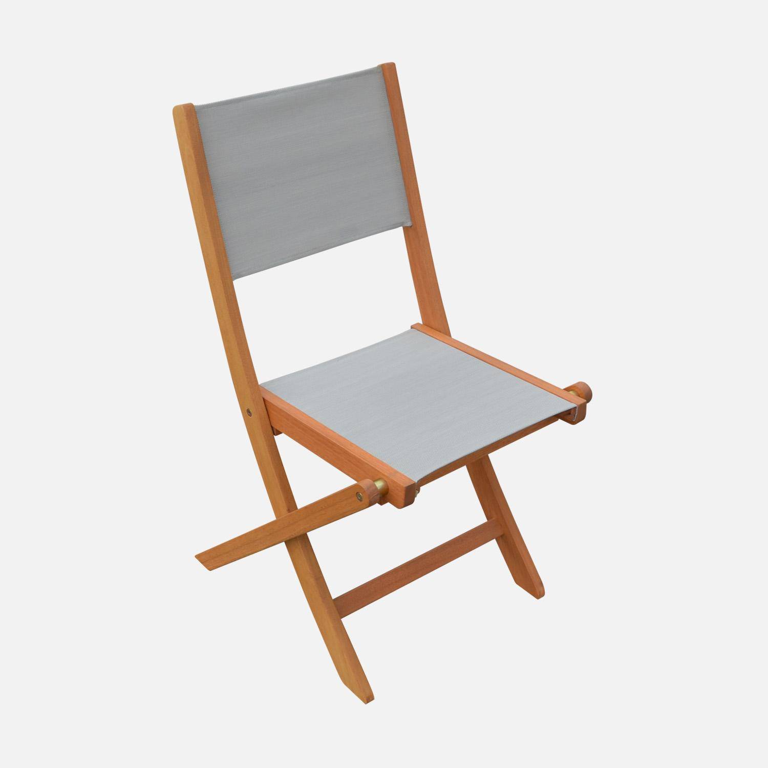 Mesa de jardim extensível em madeira de eucalipto com 12 cadeiras Natural - 300x110x75 cm Photo4